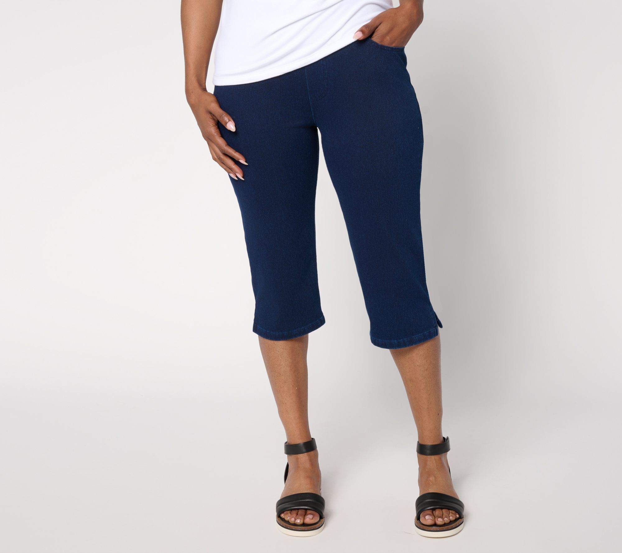 Denim & Co. Regular Comfy Knit Air Skimmer with Wide Waistband