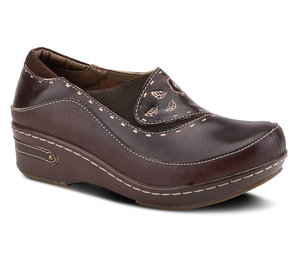 L'Artiste by Spring Step Leather Clogs - Burbank