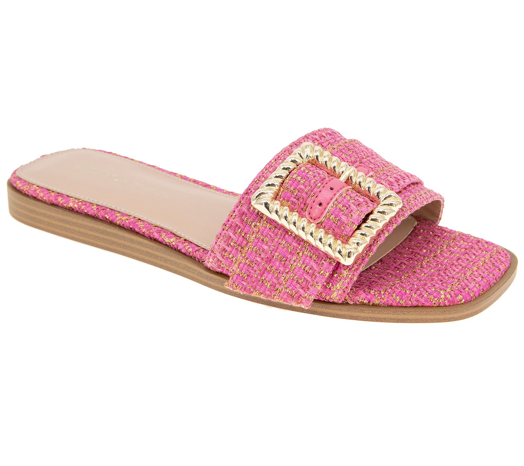 BCBGeneration Flat Sandal with Buckle Detail -Mollie
