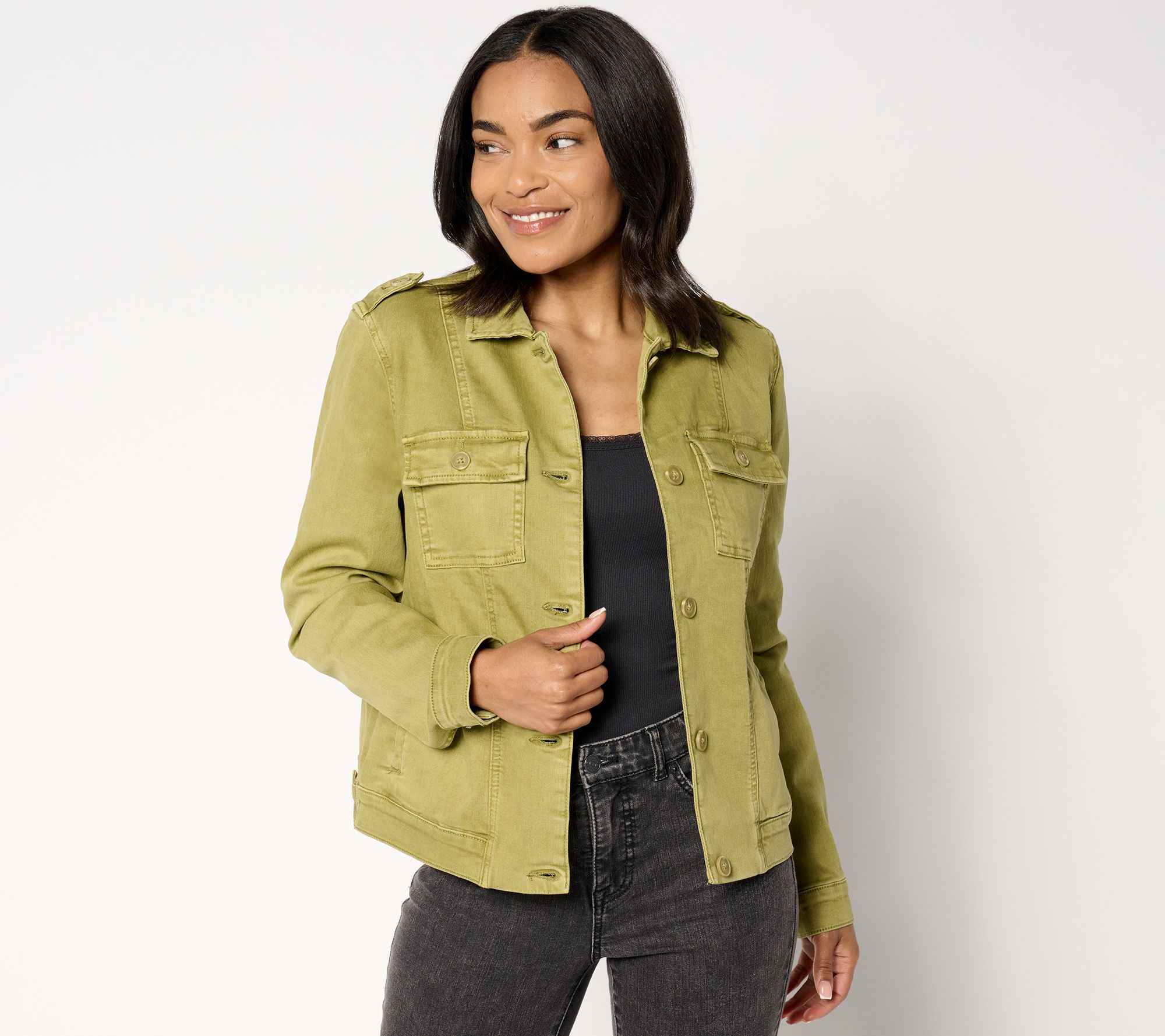 Belle Boho by Kim Gravel Vintage Style Utility Horn Button Jacket