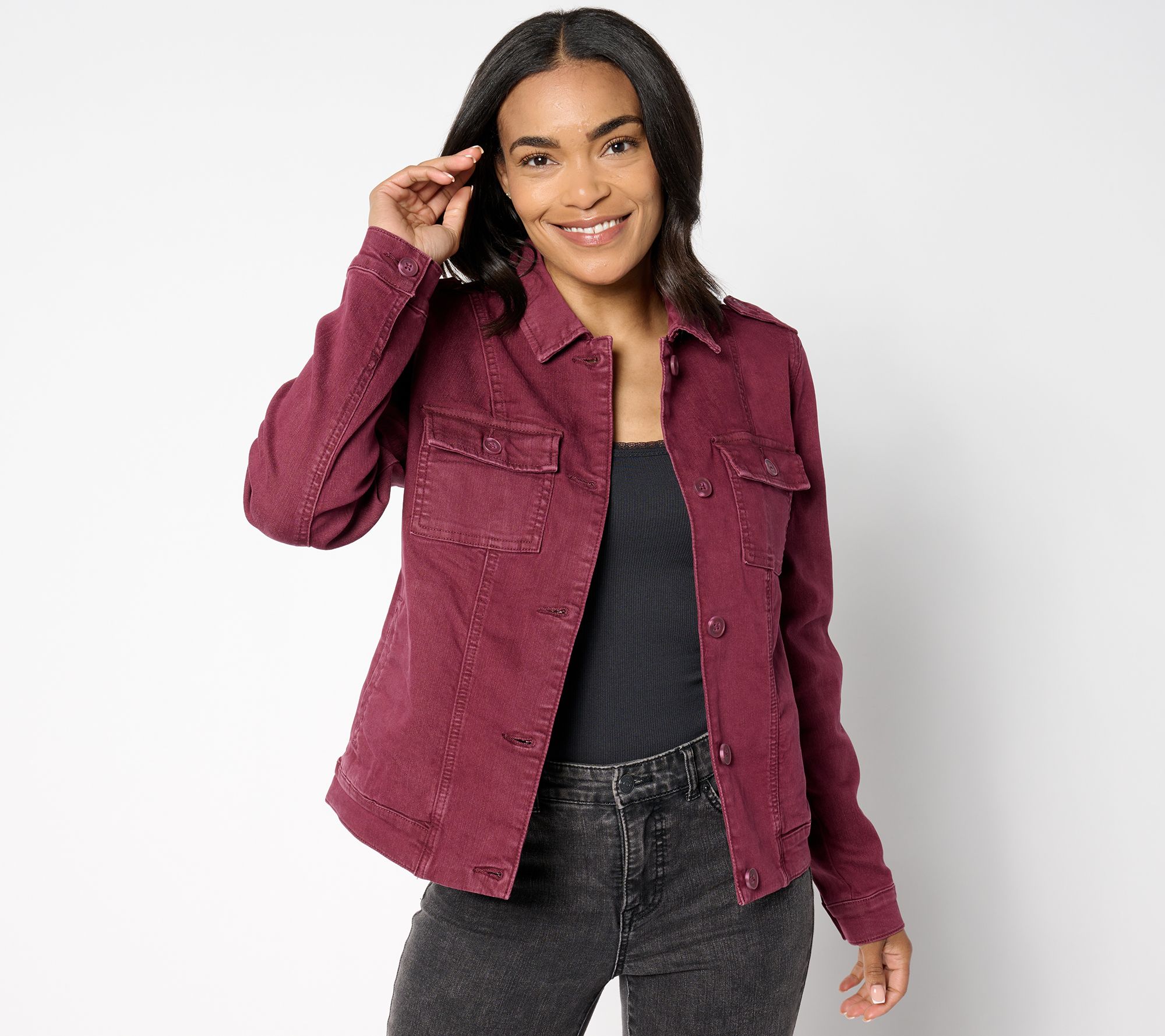 Belle Boho by Kim Gravel Vintage Style Utility Horn Button Jacket