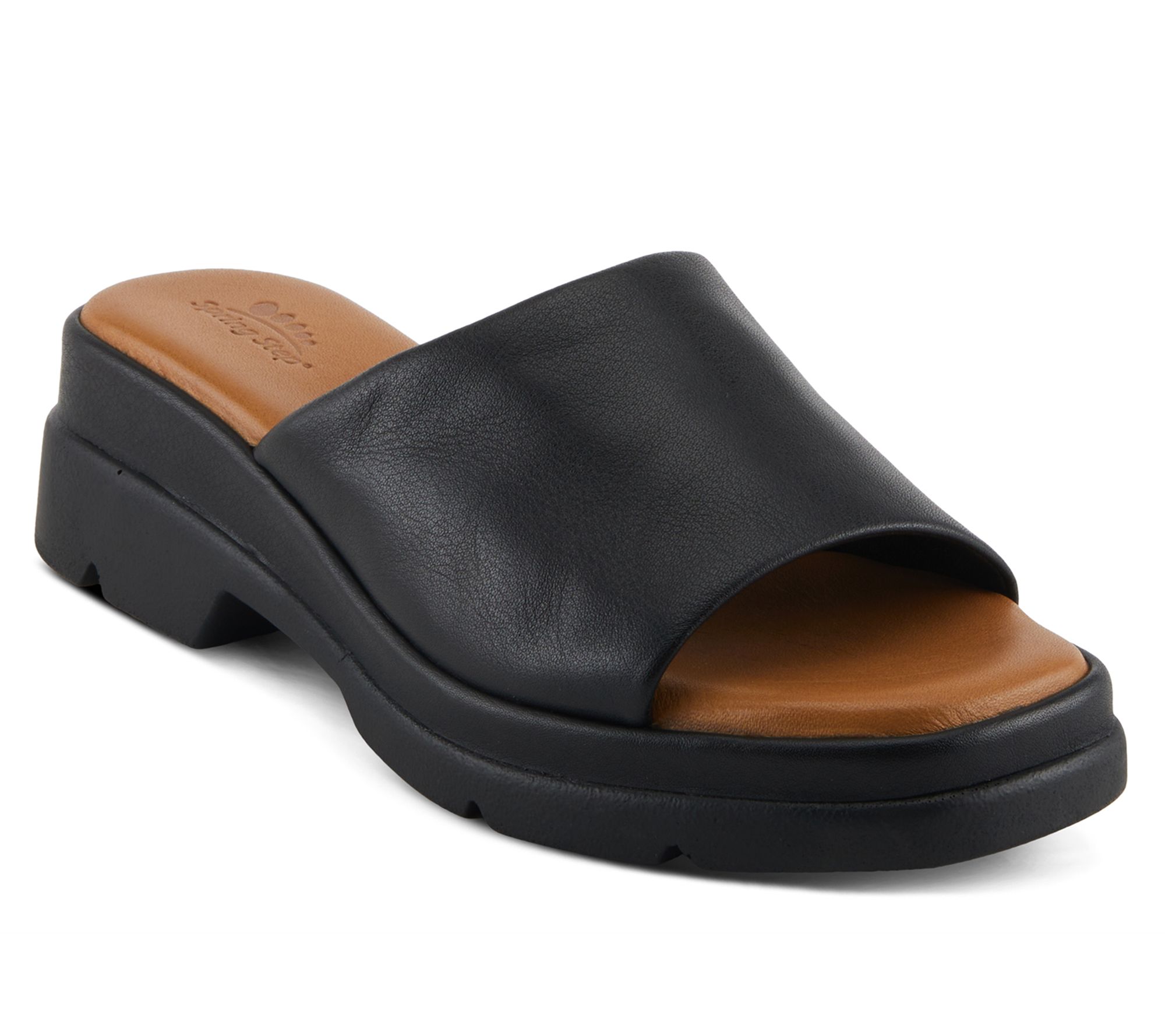 Spring Step Leather Slide Sandals - Fireisland