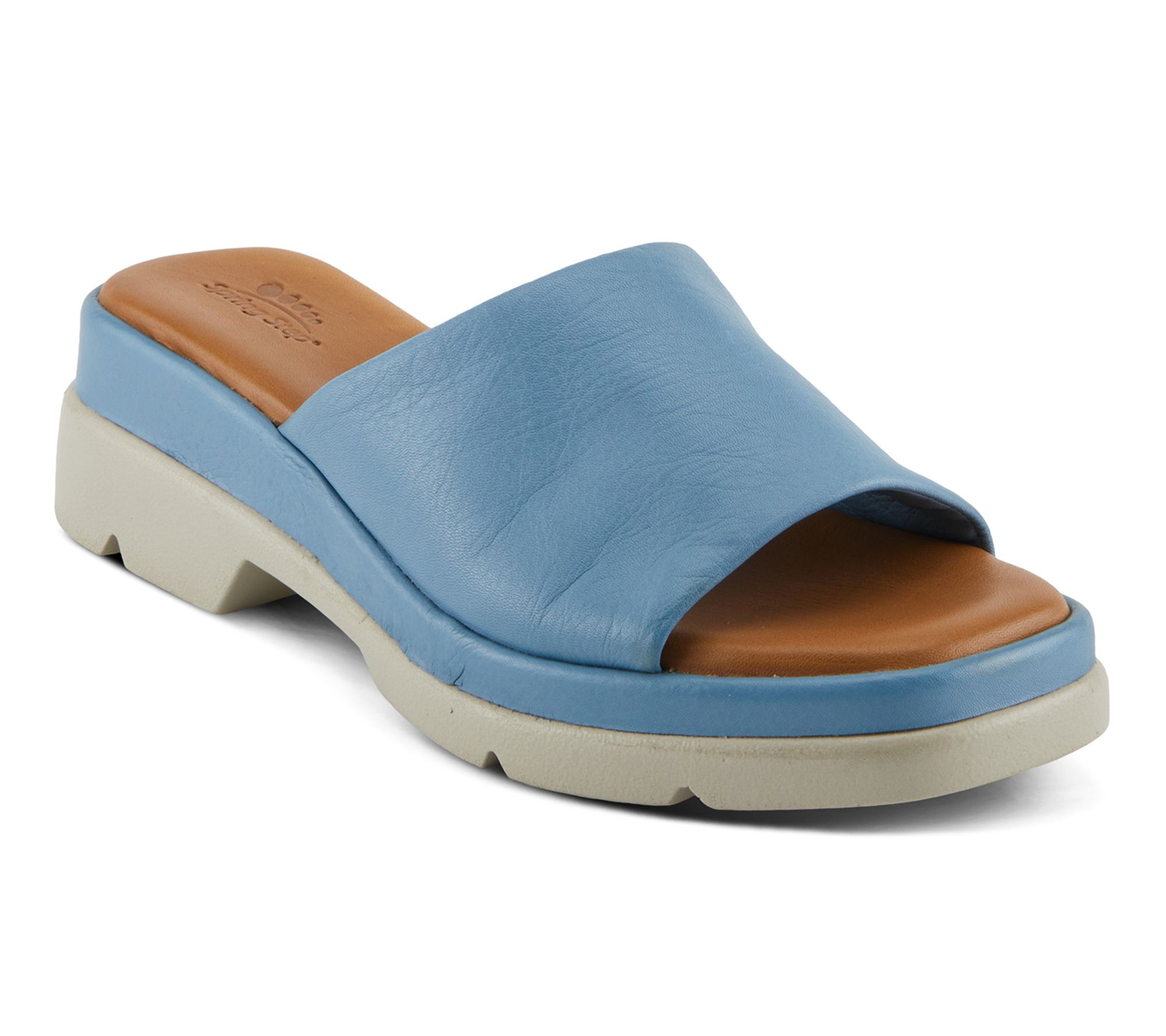 Spring Step Leather Slide Sandals - Fireisland