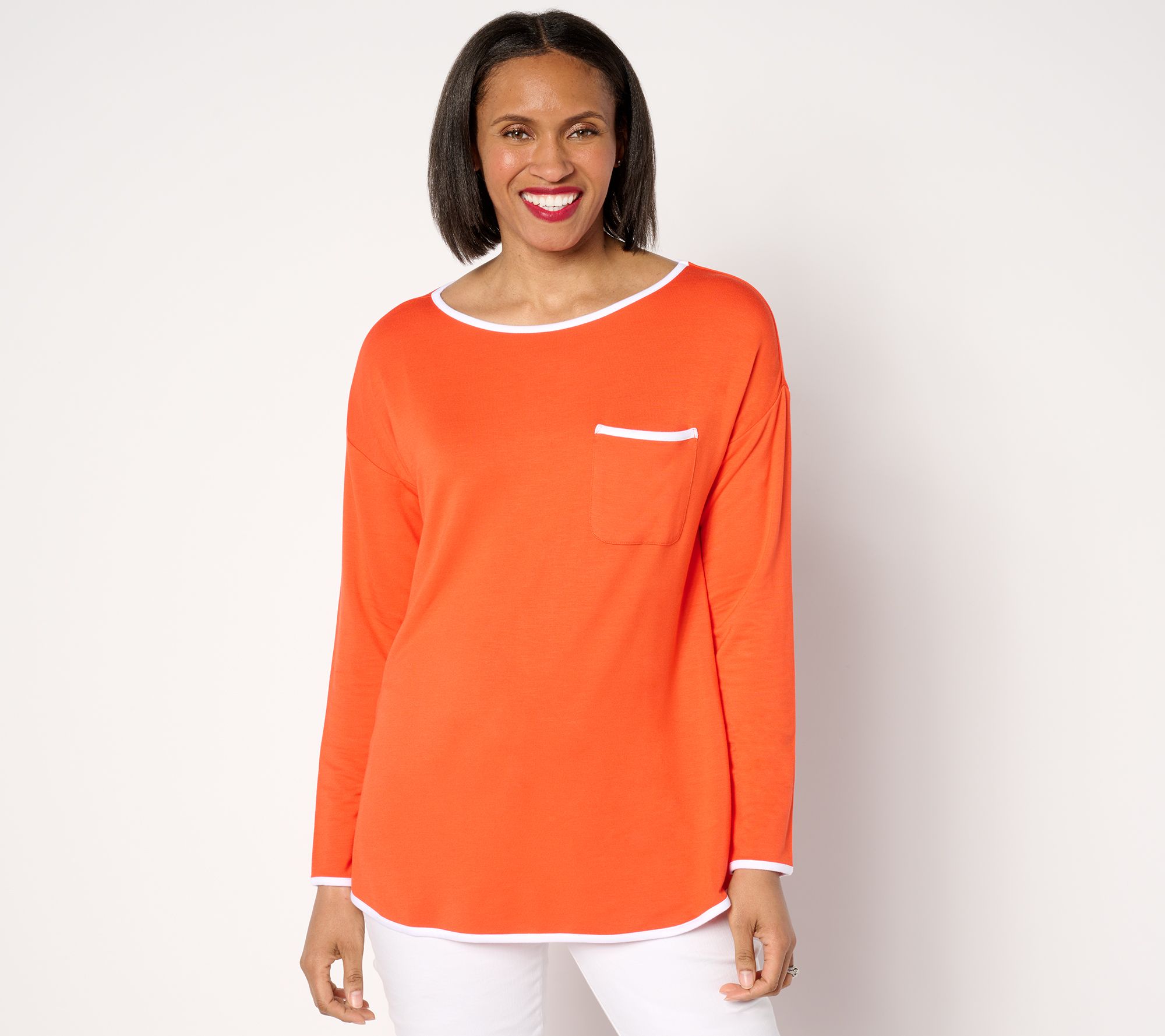 "As Is" Sport Savvy Long- Sleeve Easy Pullover Top