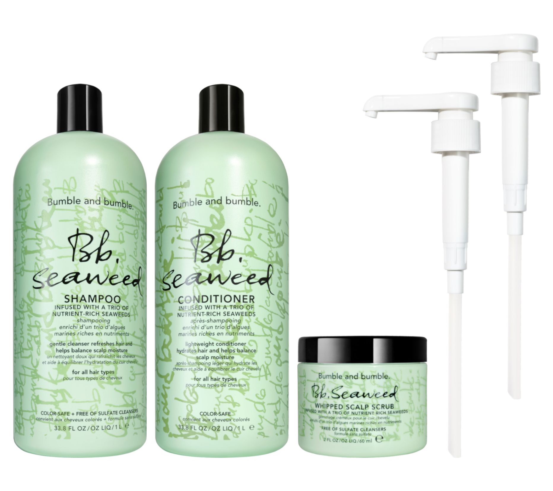 Bumble and bumble Jumbo Seaweed Shampoo, Condit ioner+Scrub Set