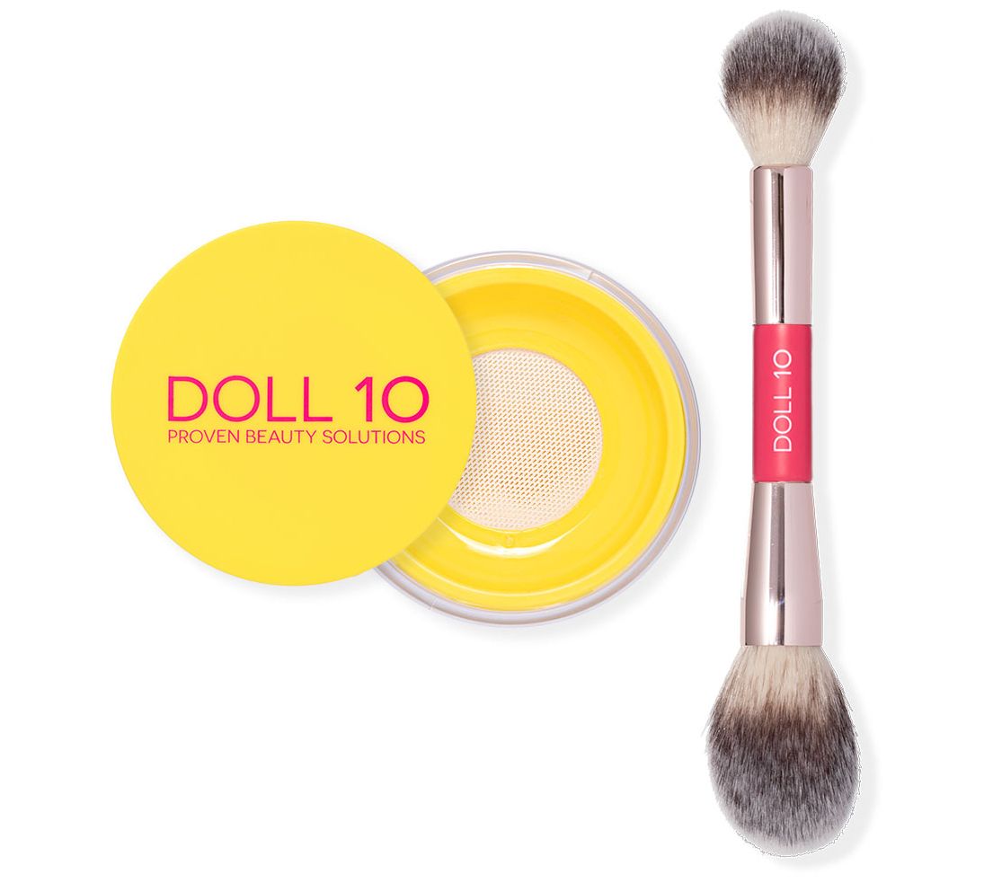 Doll 10 Dollskin Ultra-Blurring CC Brightening Powder w/ Brush