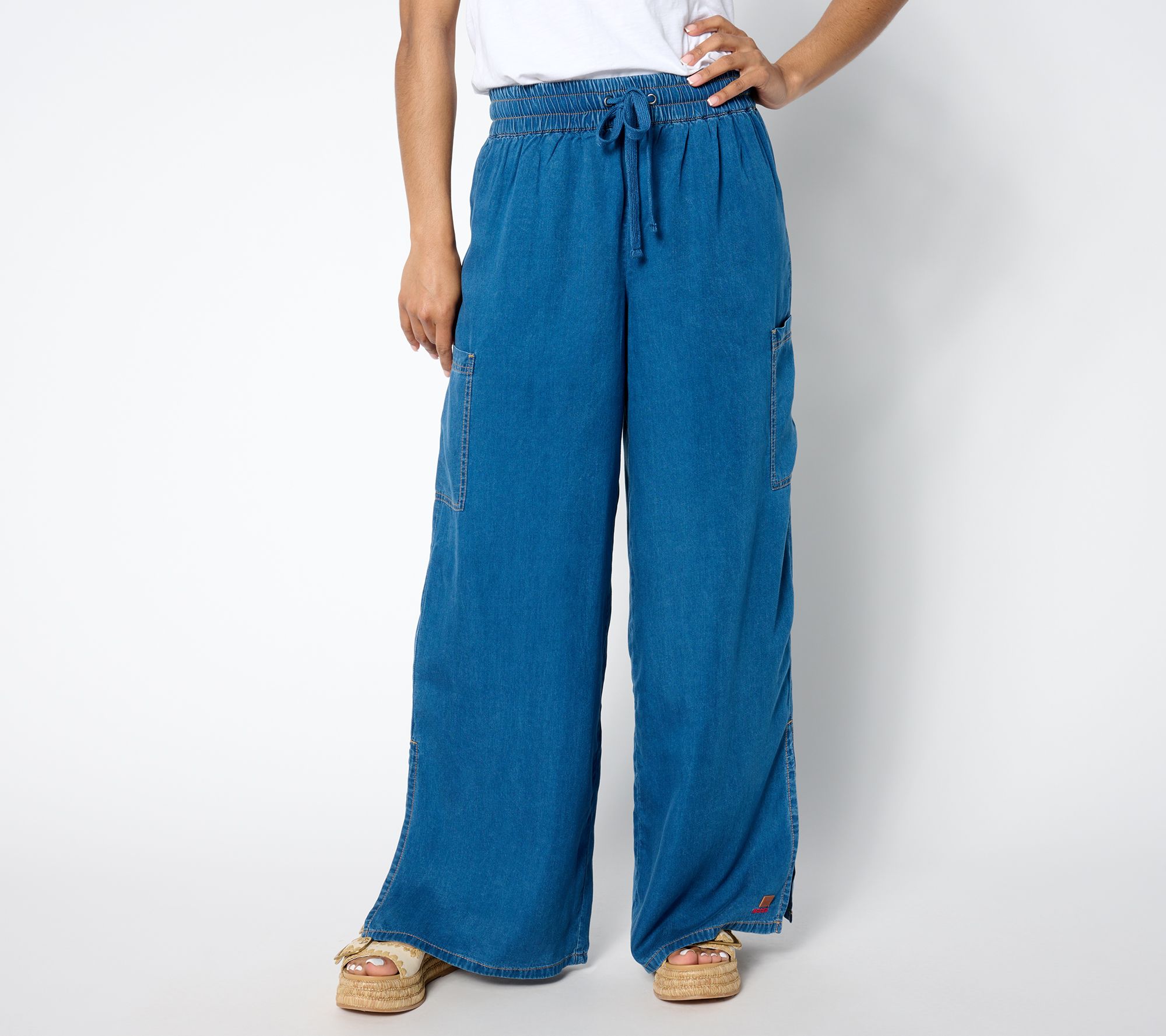 "As Is" Peace Love World Reg Lyocell Pull On Pant- Indigo