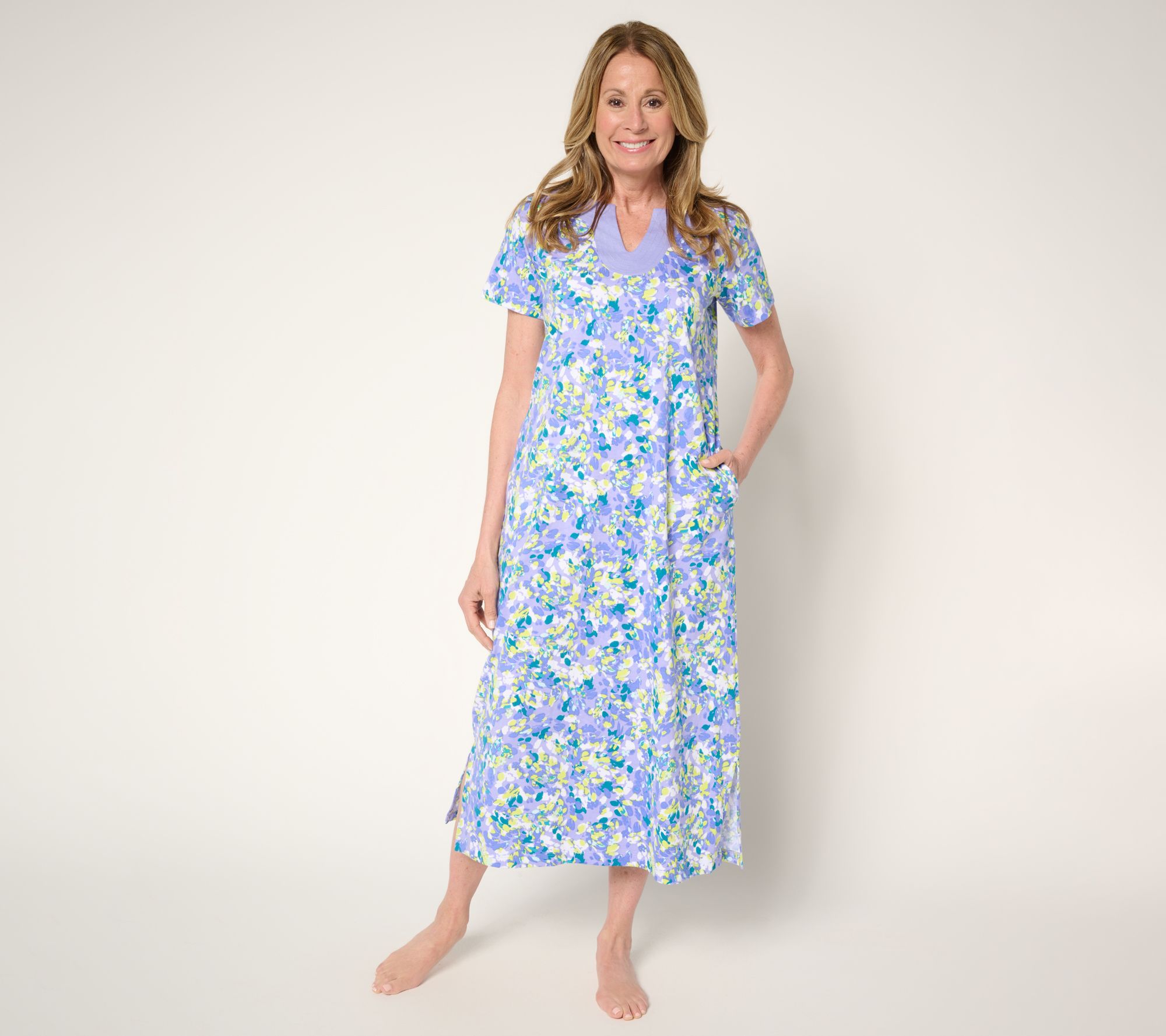thumbnail image 2 of The 1 For U 100% Cotton Long Nightgown With Pockets - Victorian Style Rebecca Nightie XS-3X 2 of 12