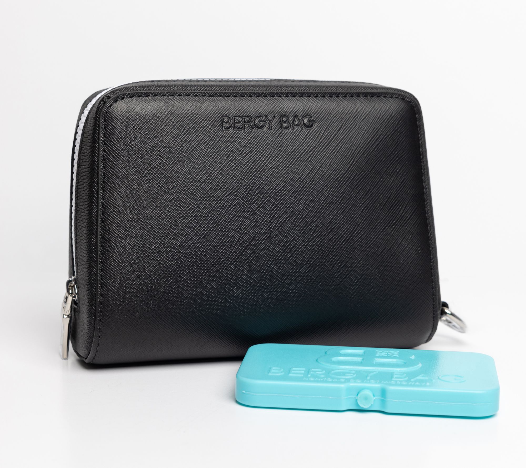 Bergy Bag Insulated Leather Cooling Zip Clutch