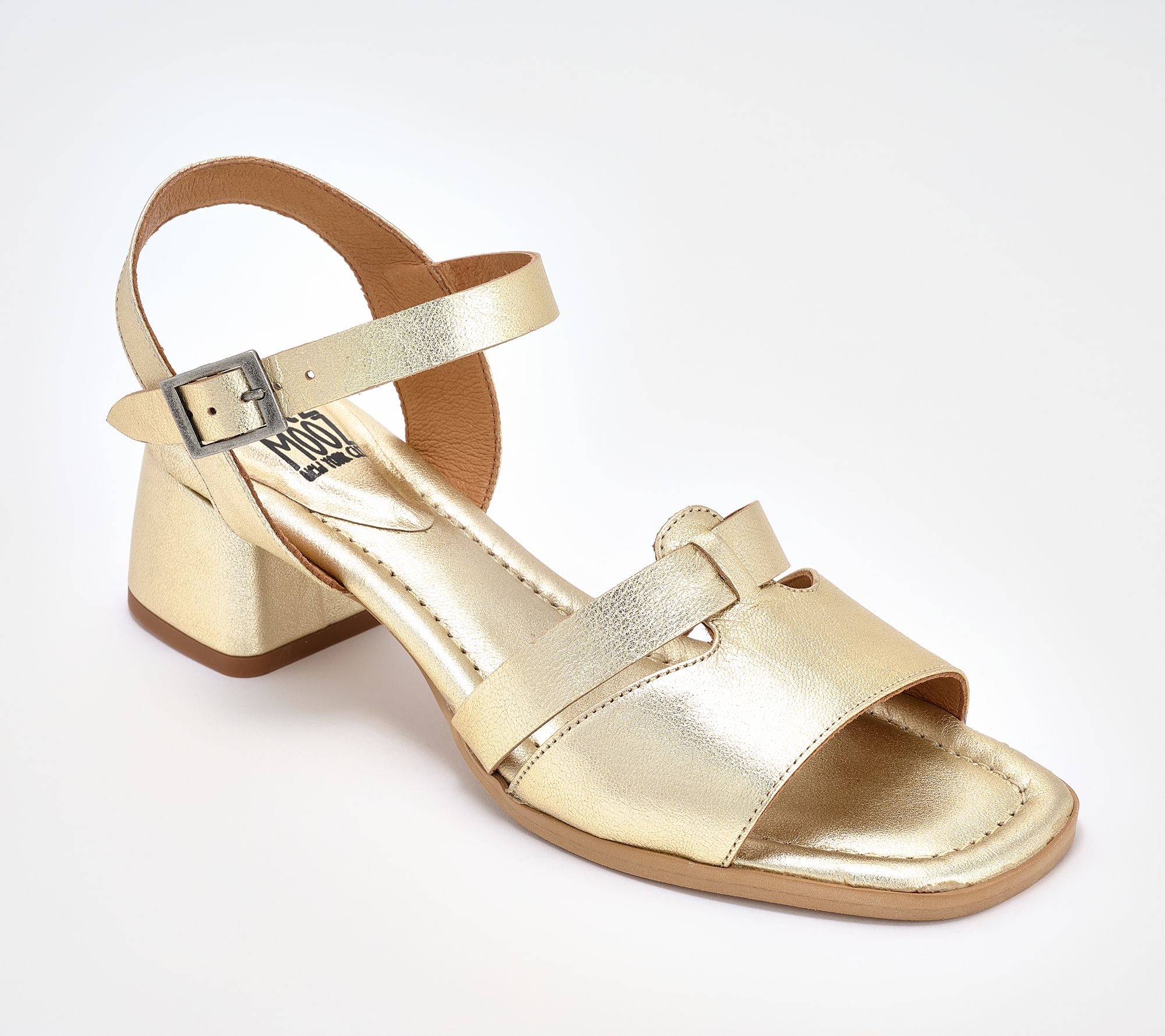 Miz Mooz Leather Ankle Strap Heeled Sandals- Olyssa