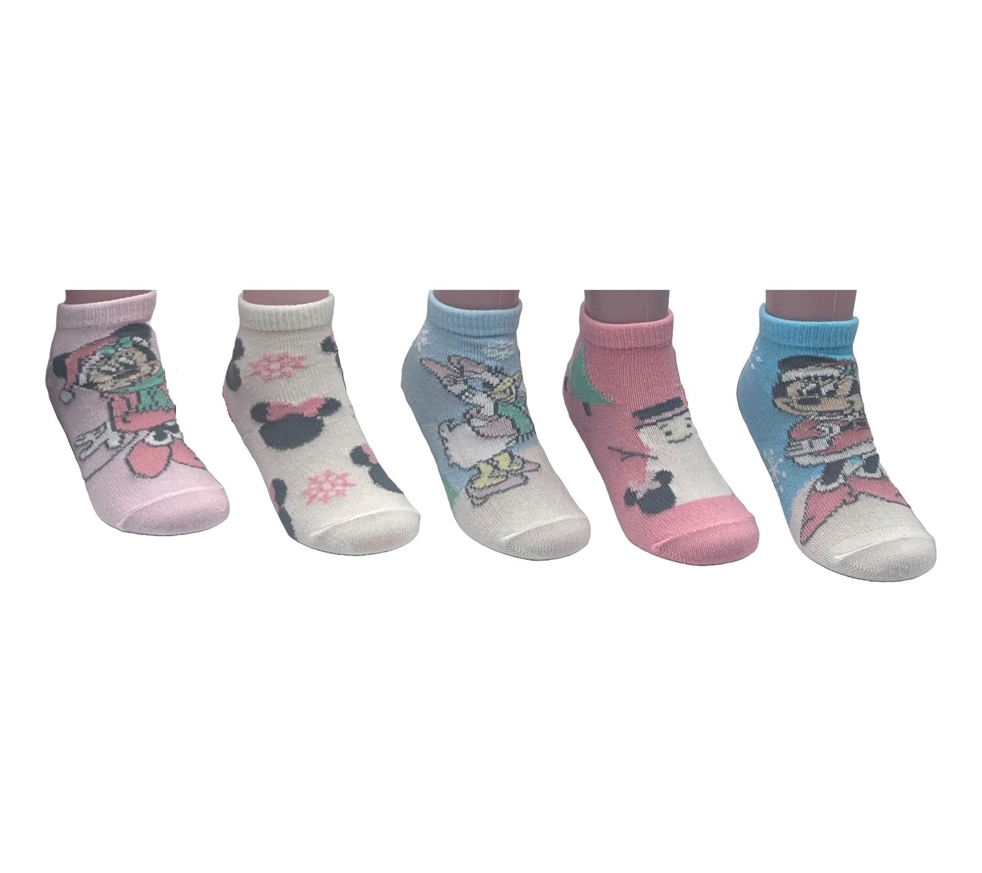 Disney Set of 5 Christmas Infant Crew Socks