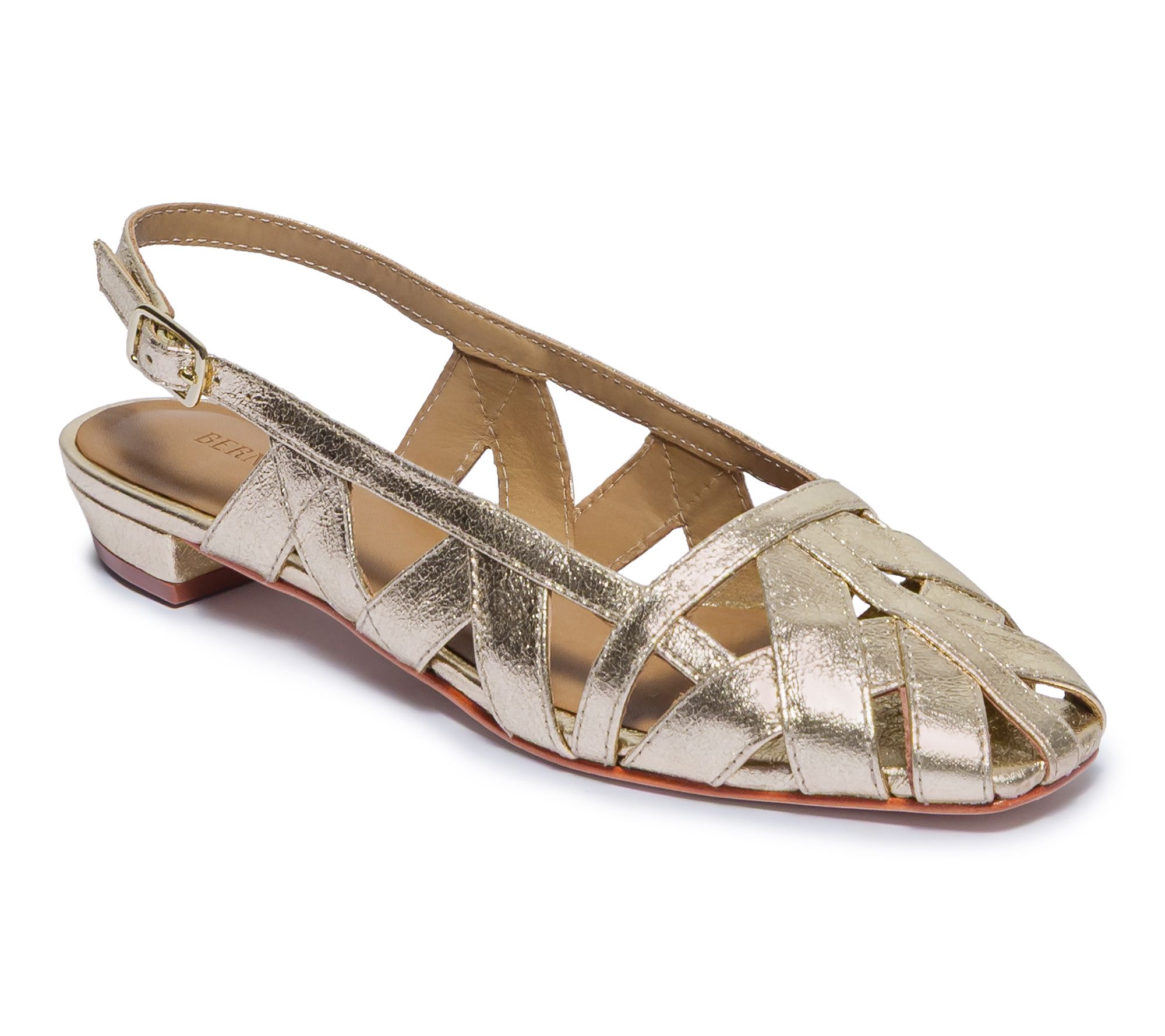 Bernardo Slingback Leather Flat - Glinda