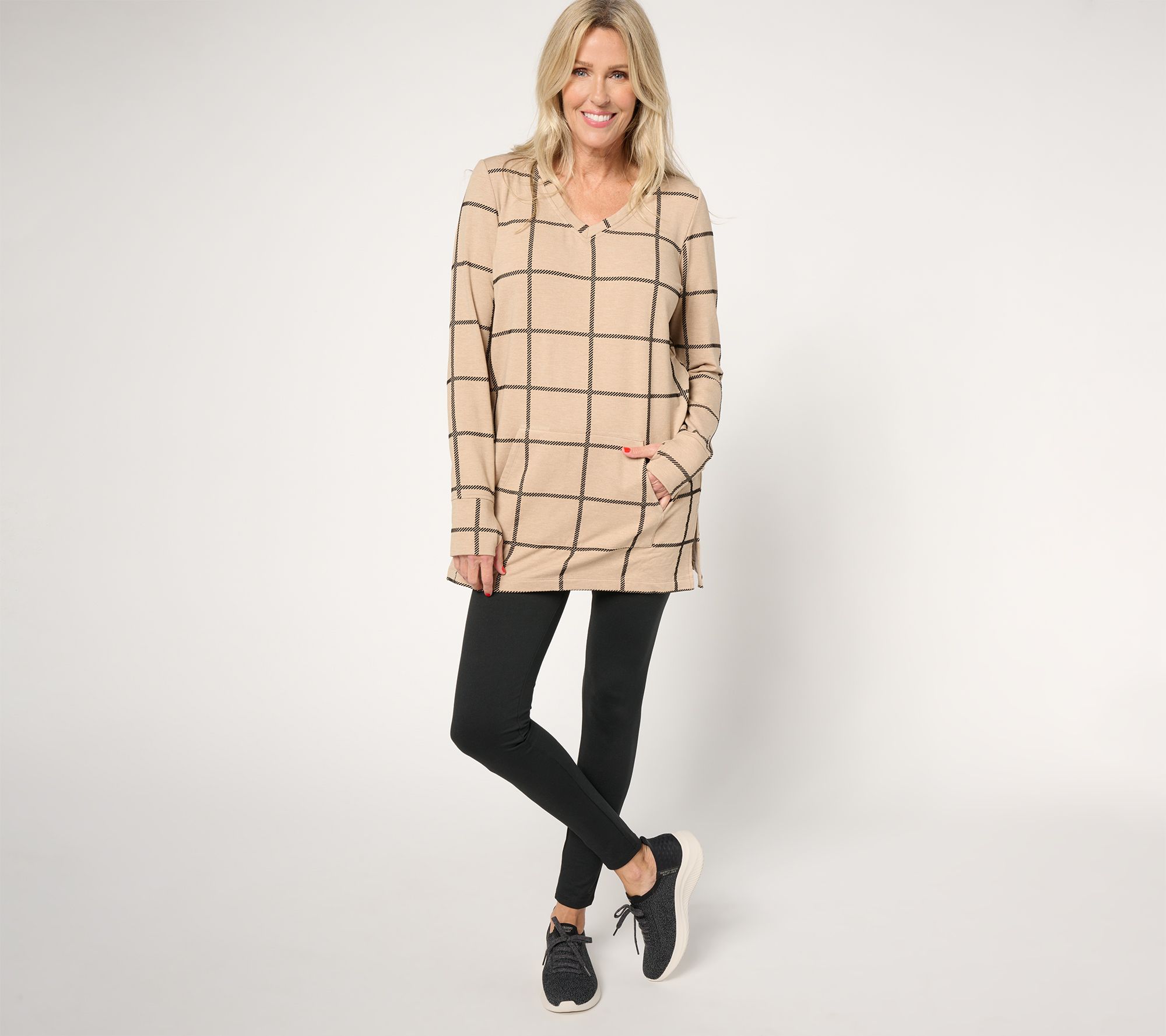 "As Is" Cuddl Duds Petite Comfortwear Tunic & Legging Lounge Set