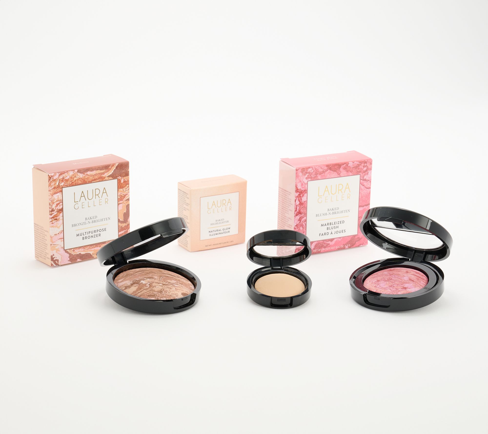 Laura Geller 3-Piece Baked Bronze, Blush & Highlighter Kit