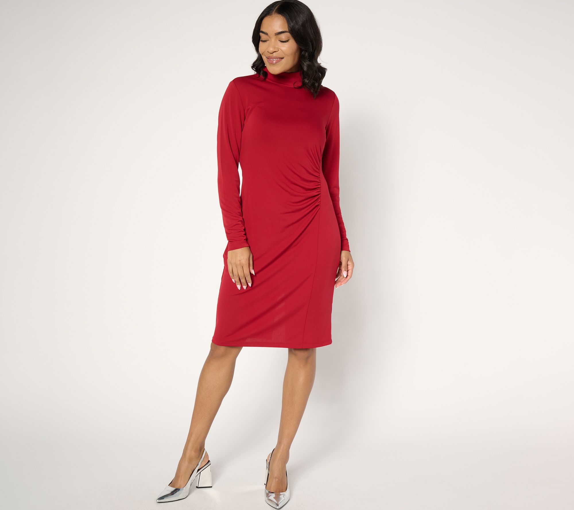 "As Is" GRAVER Susan Graver Regular Premier Knit Mock Neck Dress