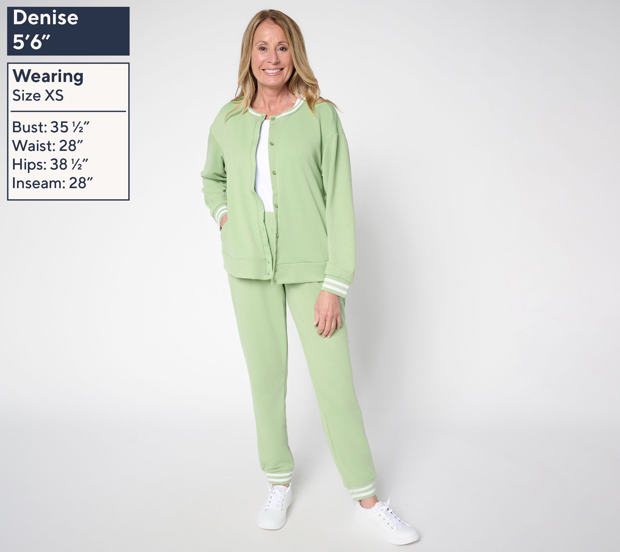 MUK LUKS French Terry Cardigan and Jogger Lounge Set - QVC.com