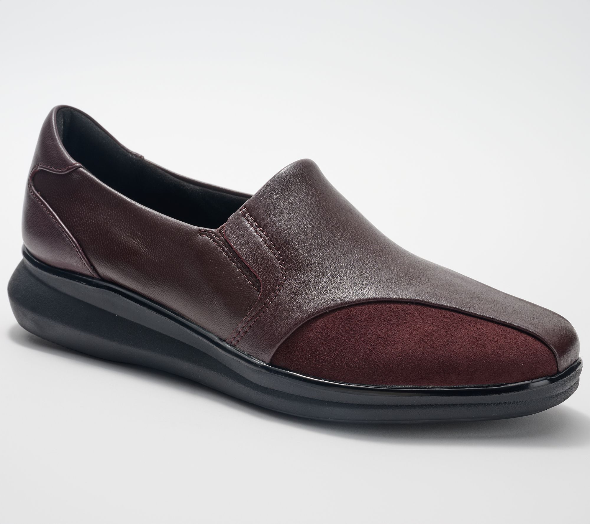 Clarks Signature Leather Slip-Ons -Lynell Edge