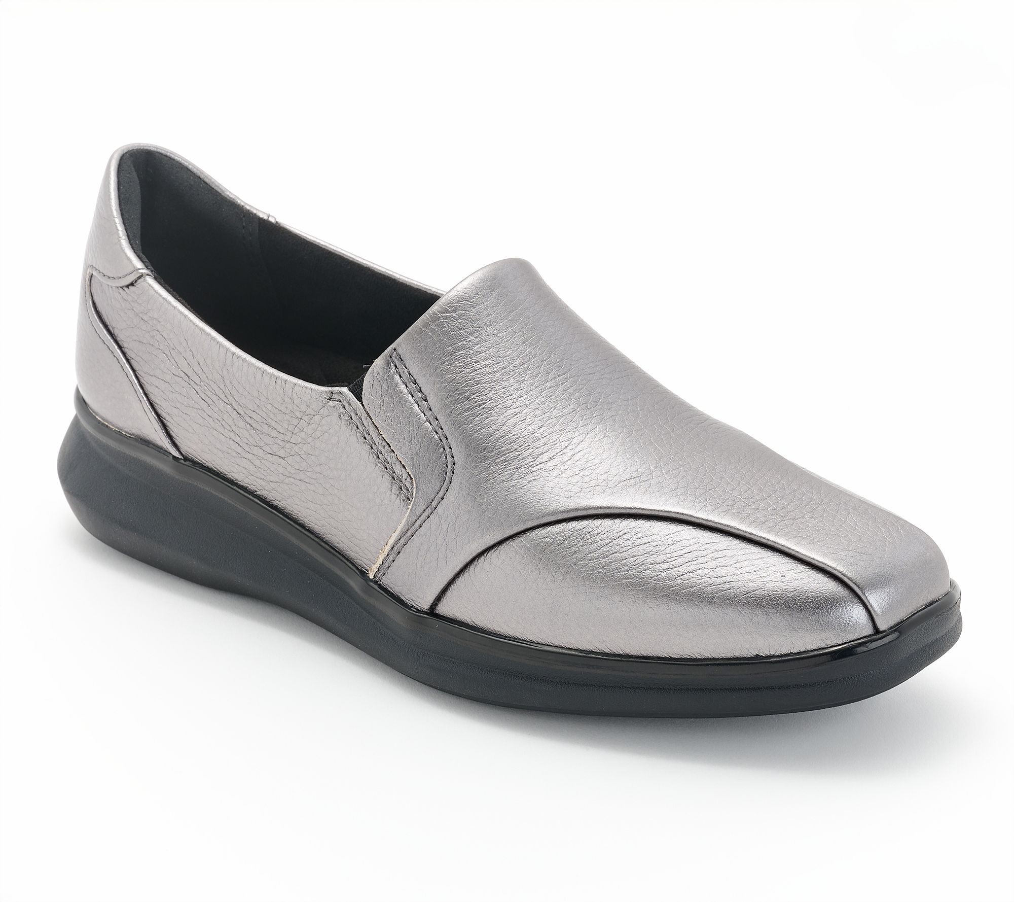 Clarks Signature Leather Slip-Ons -Lynell Edge