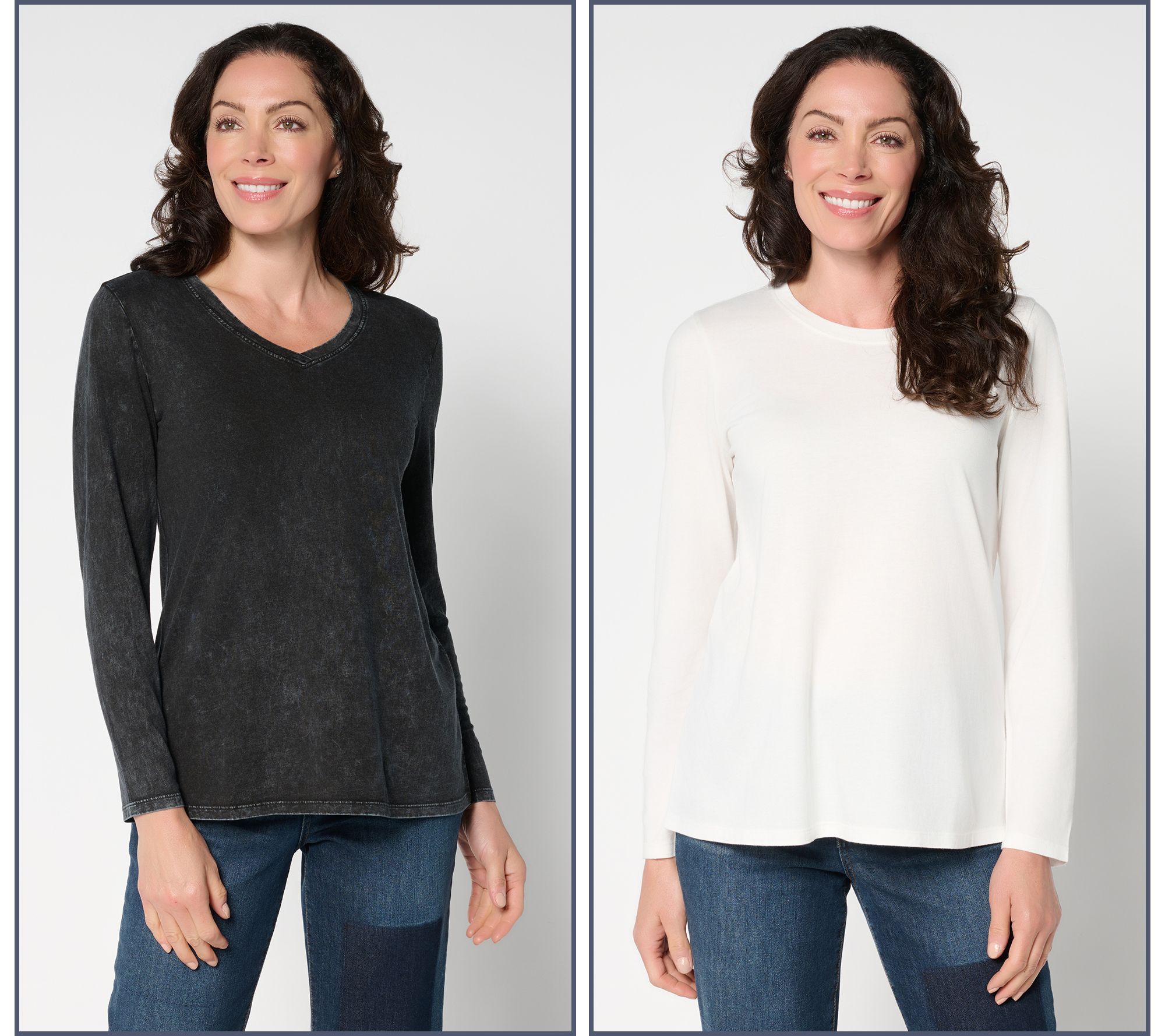 LOGO Principles by Lori Goldstein Set of 2 Knit Tops