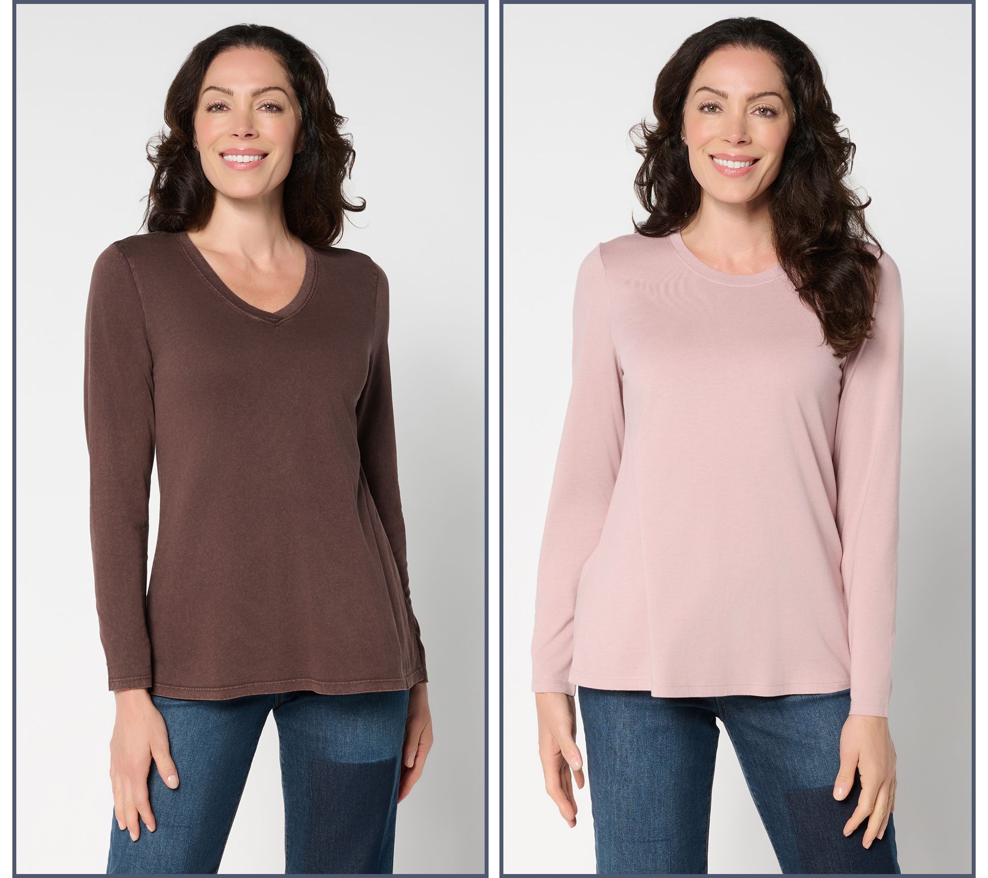 LOGO Principles by Lori Goldstein Set of 2 Knit Tops