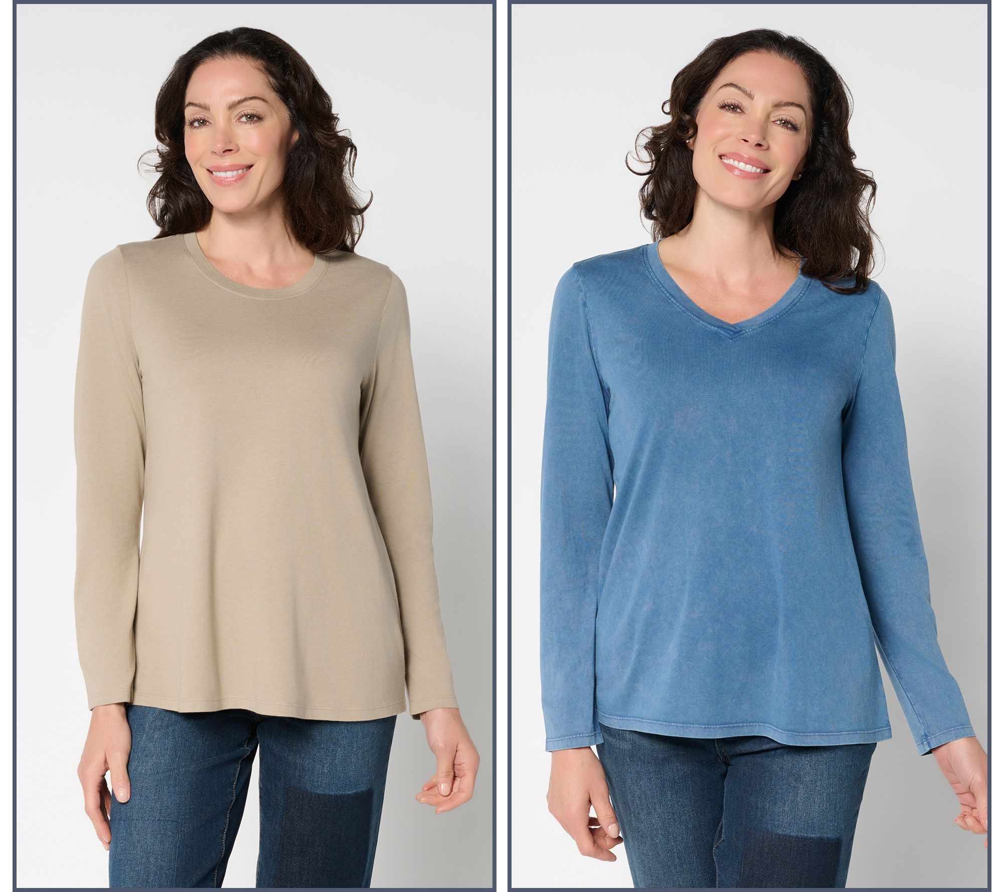 LOGO Principles by Lori Goldstein Set of 2 Knit Tops