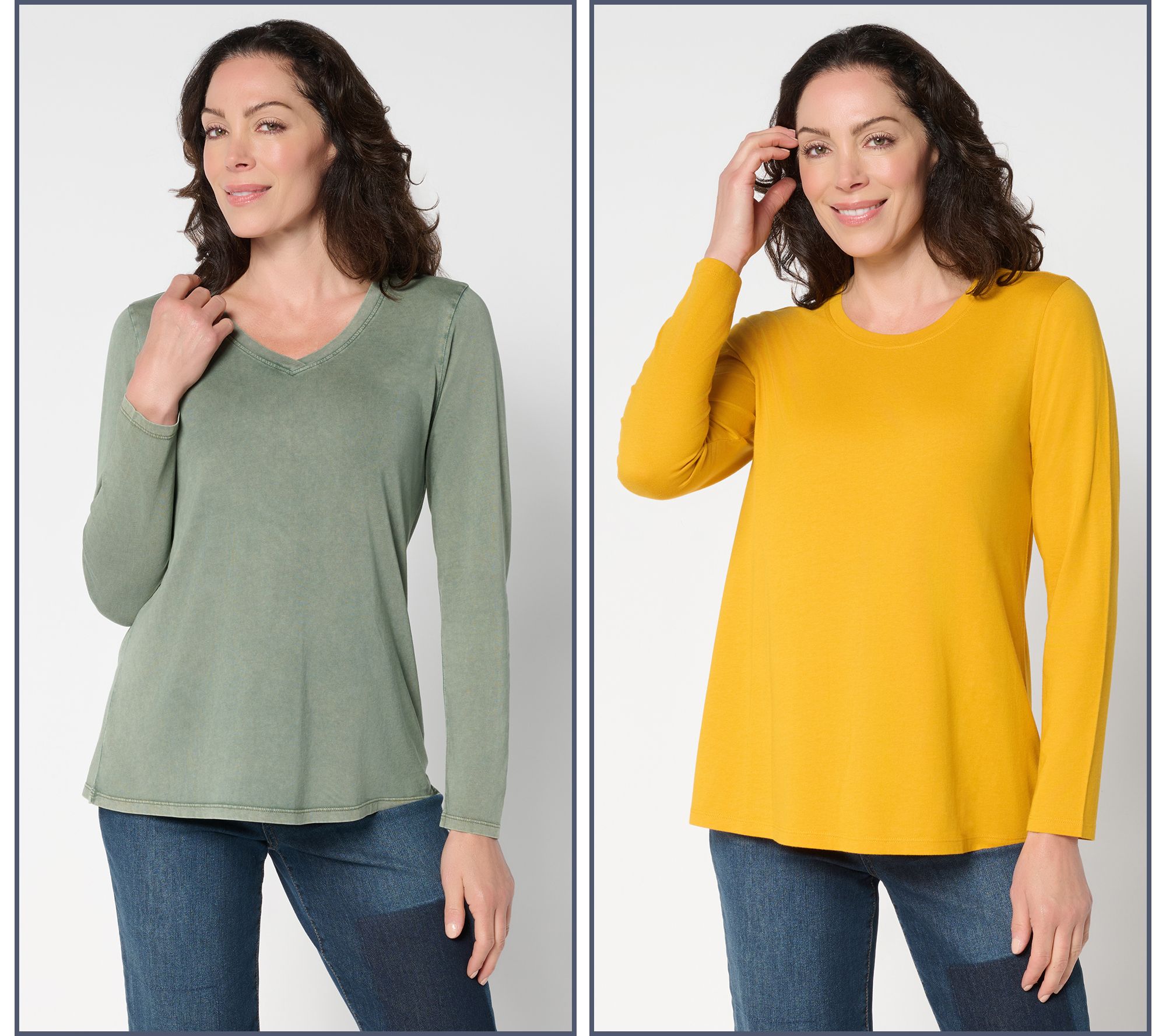 LOGO Principles by Lori Goldstein Set of 2 Knit Tops