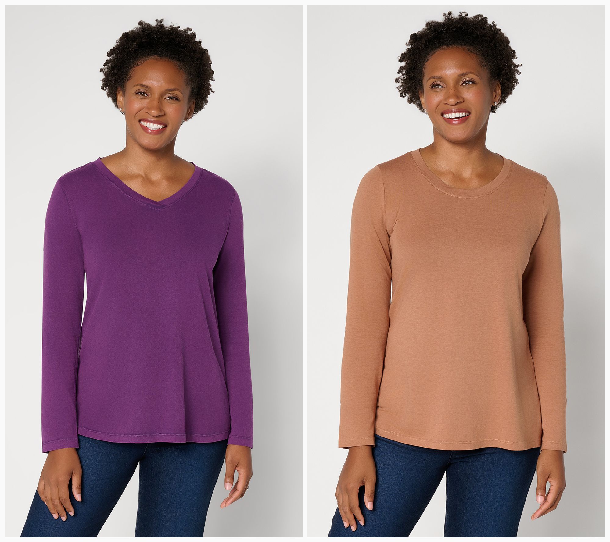 LOGO Principles by Lori Goldstein Set of 2 Knit Tops