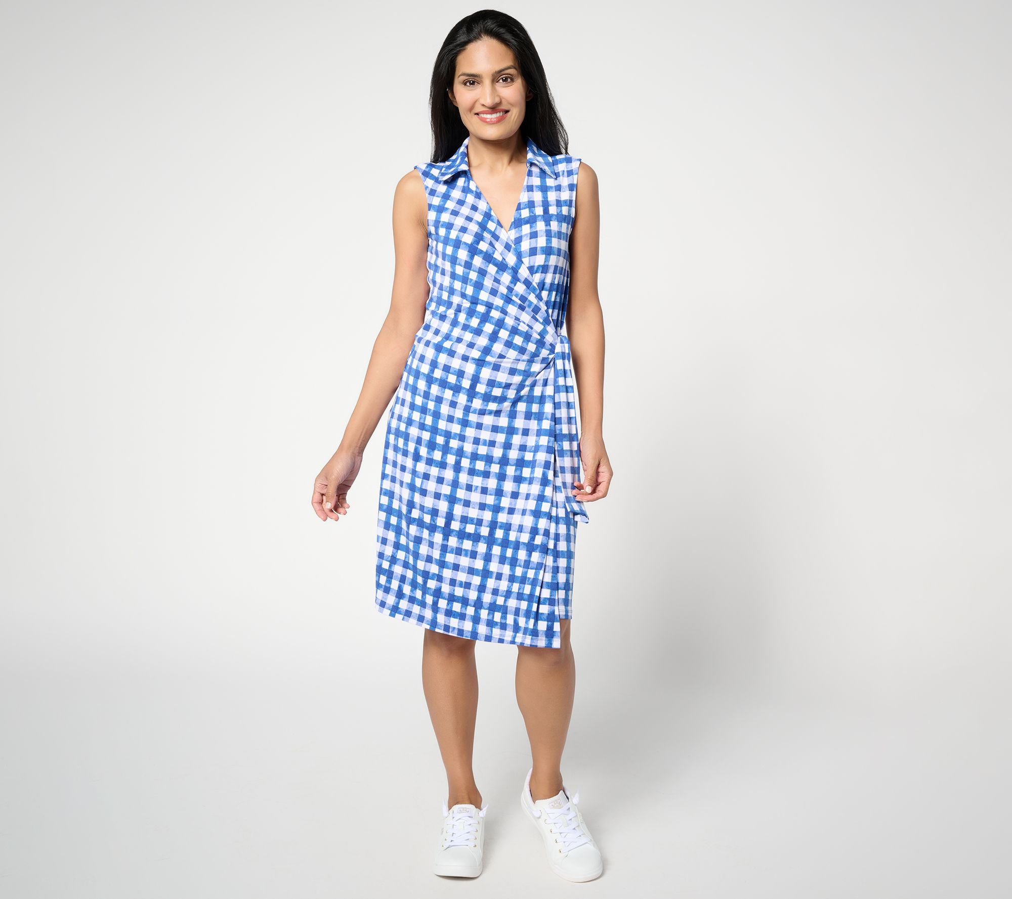 "As Is" Susan Graver Courtside Social Reg Knit Skort Dress