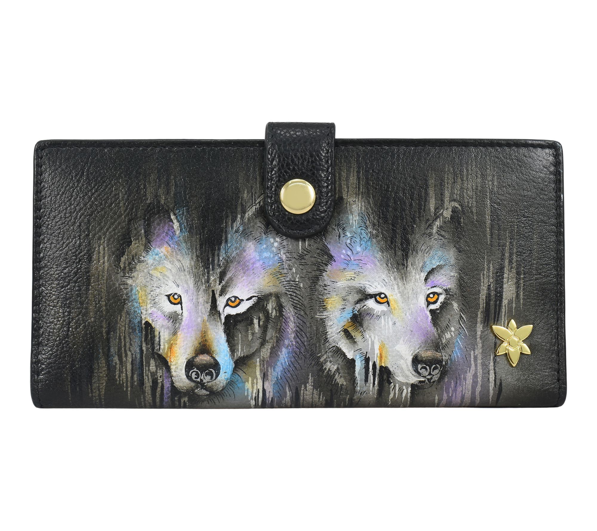 Anuschka Painted Leather Two-Fold Organizer RFID Wallet