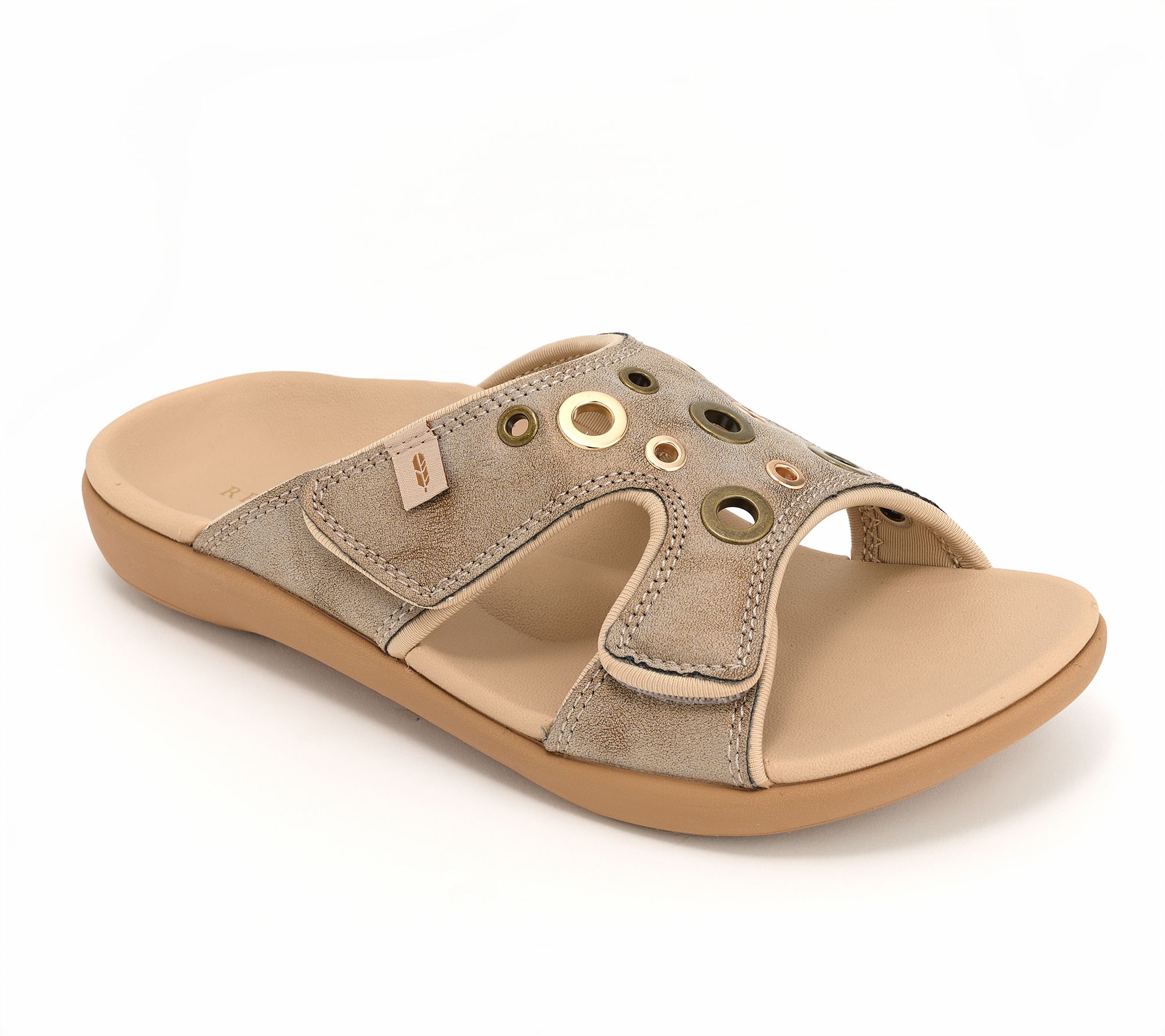Revitalign Orthotic Shimmer Studded Slide Sandals - Kholo Eyelet