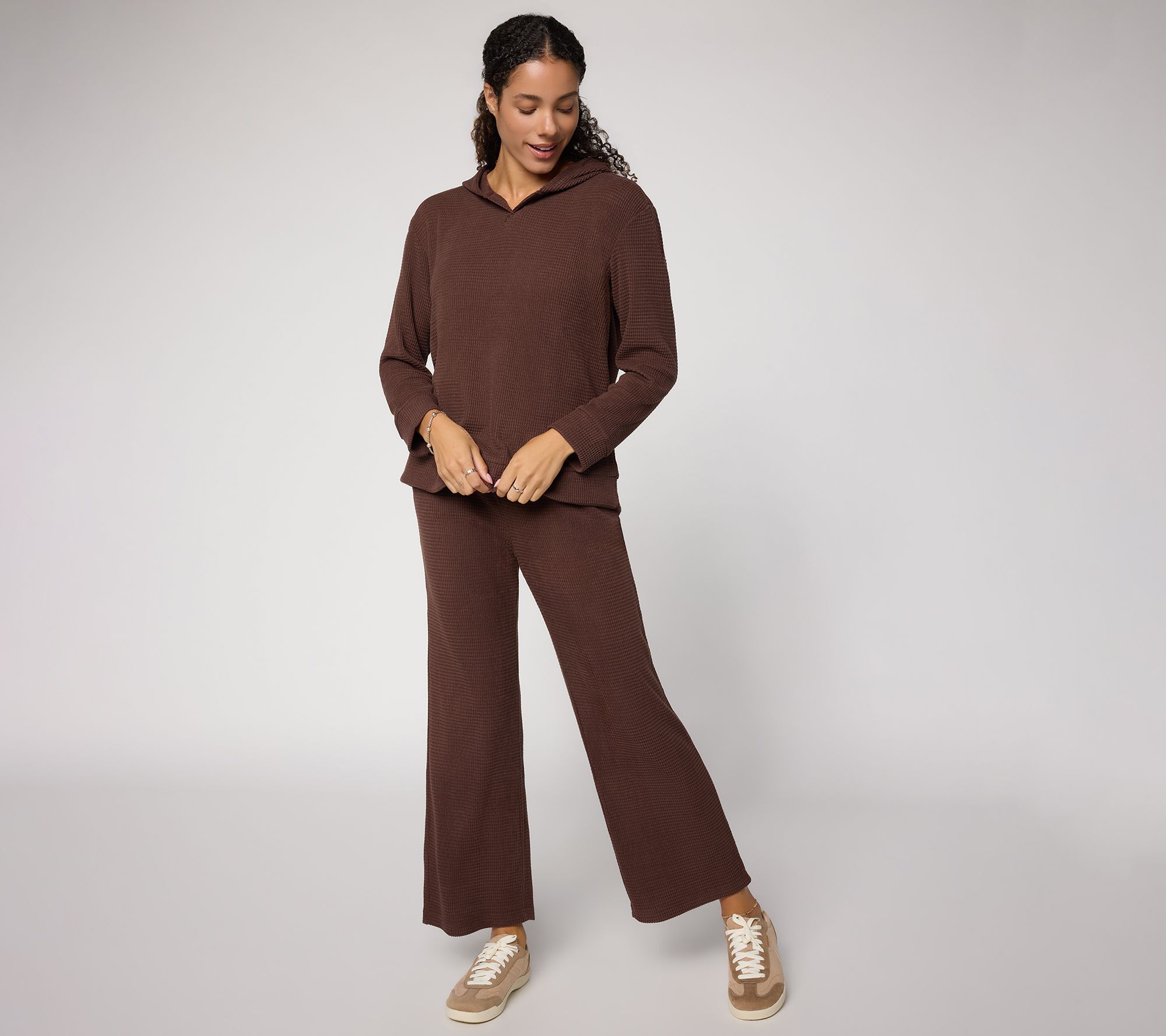 Berkshire Homewear Chunky Waffle Hooded Lounge Set