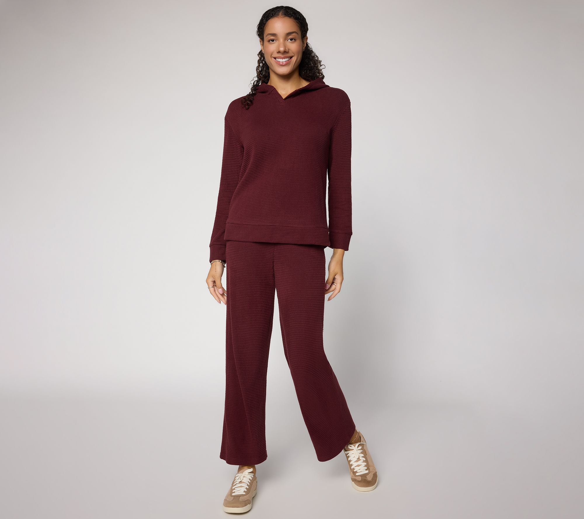 Berkshire Homewear Chunky Waffle Hooded Lounge Set