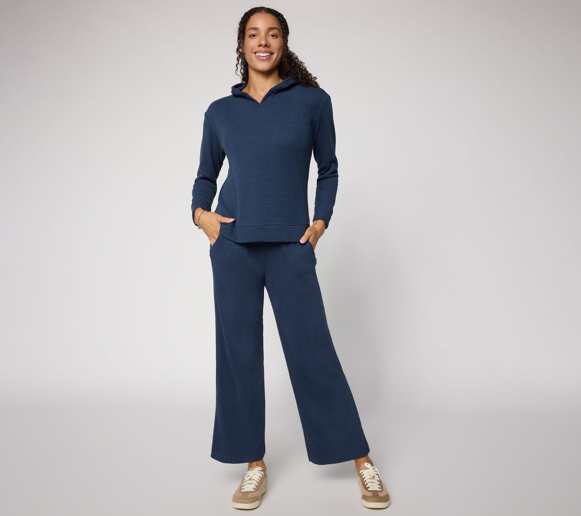 Berkshire Homewear Chunky Waffle Hooded Lounge Set