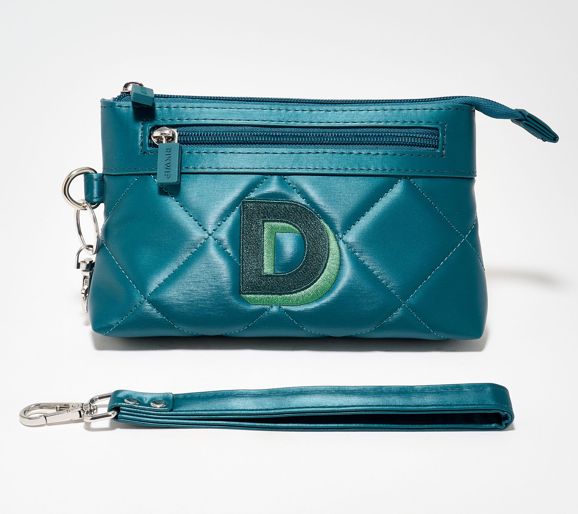 "As Is" IHKWIP Monogram Initial RFID Pouch with Wristlet