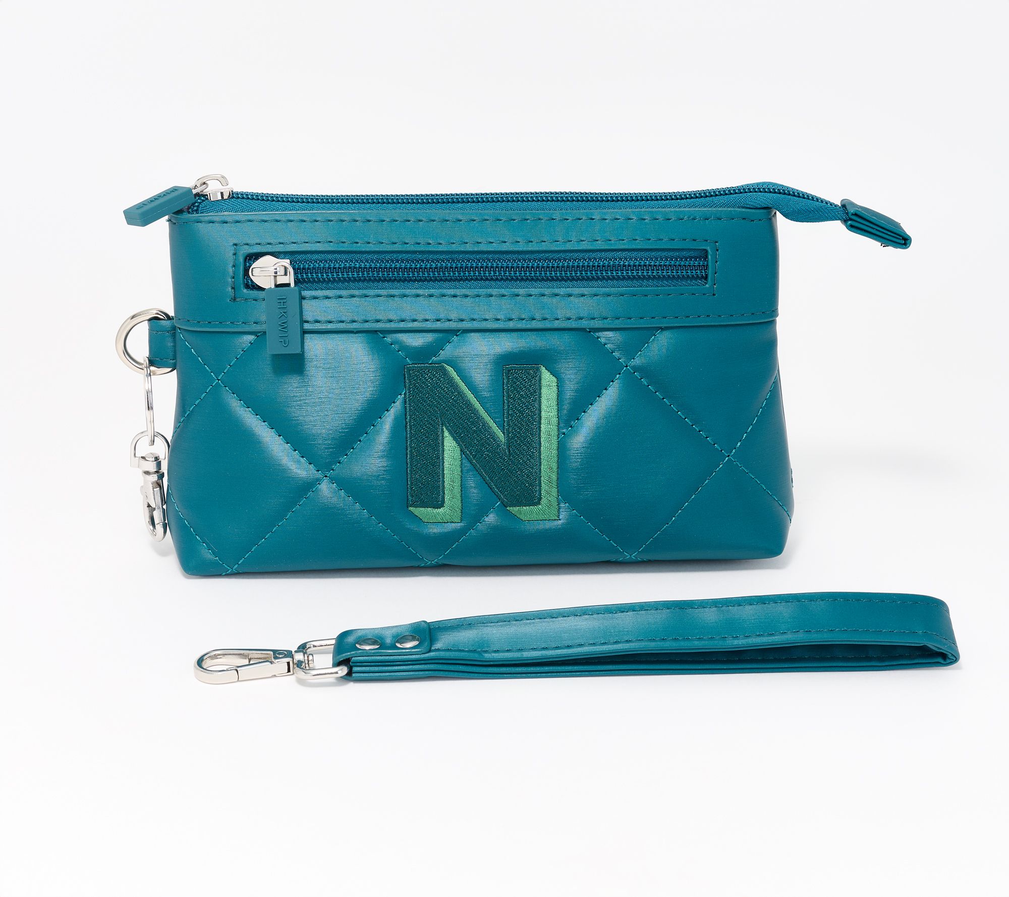 "As Is" IHKWIP Monogram Initial RFID Pouch with Wristlet
