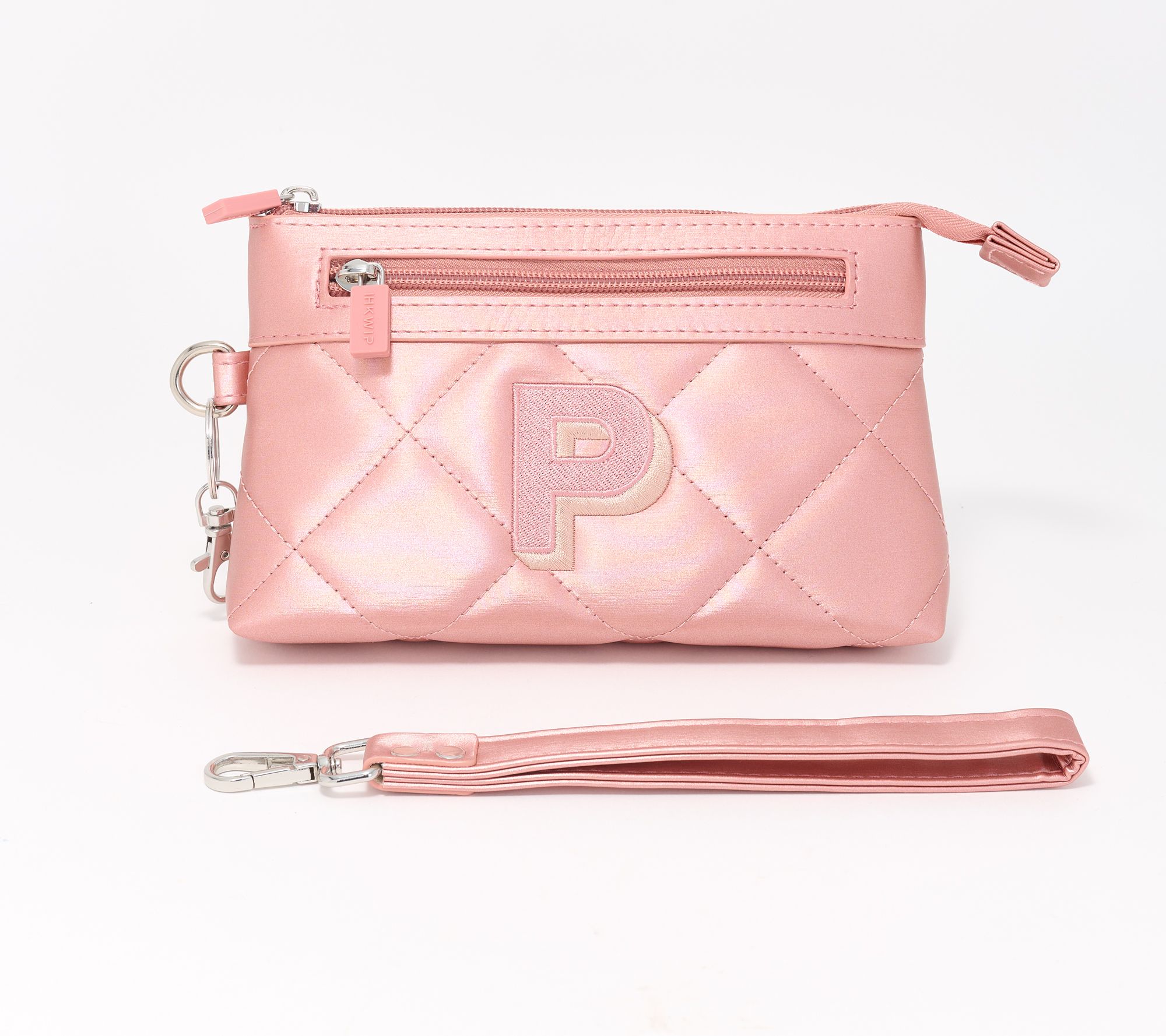 "As Is" IHKWIP Monogram Initial RFID Pouch with Wristlet