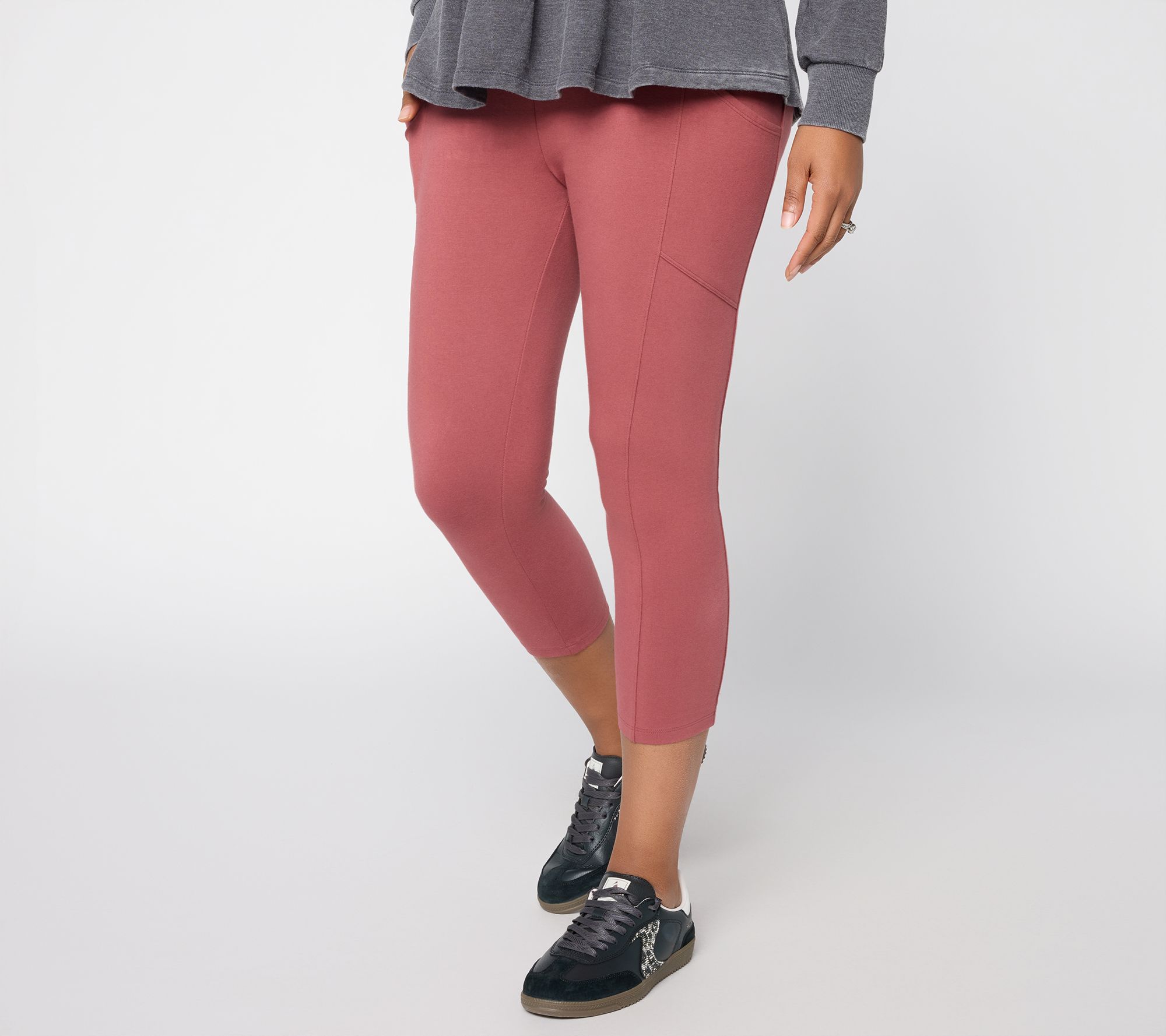 "As Is" LOGO Layers by Lori Goldstein Tall Cropped Legging with Pockets