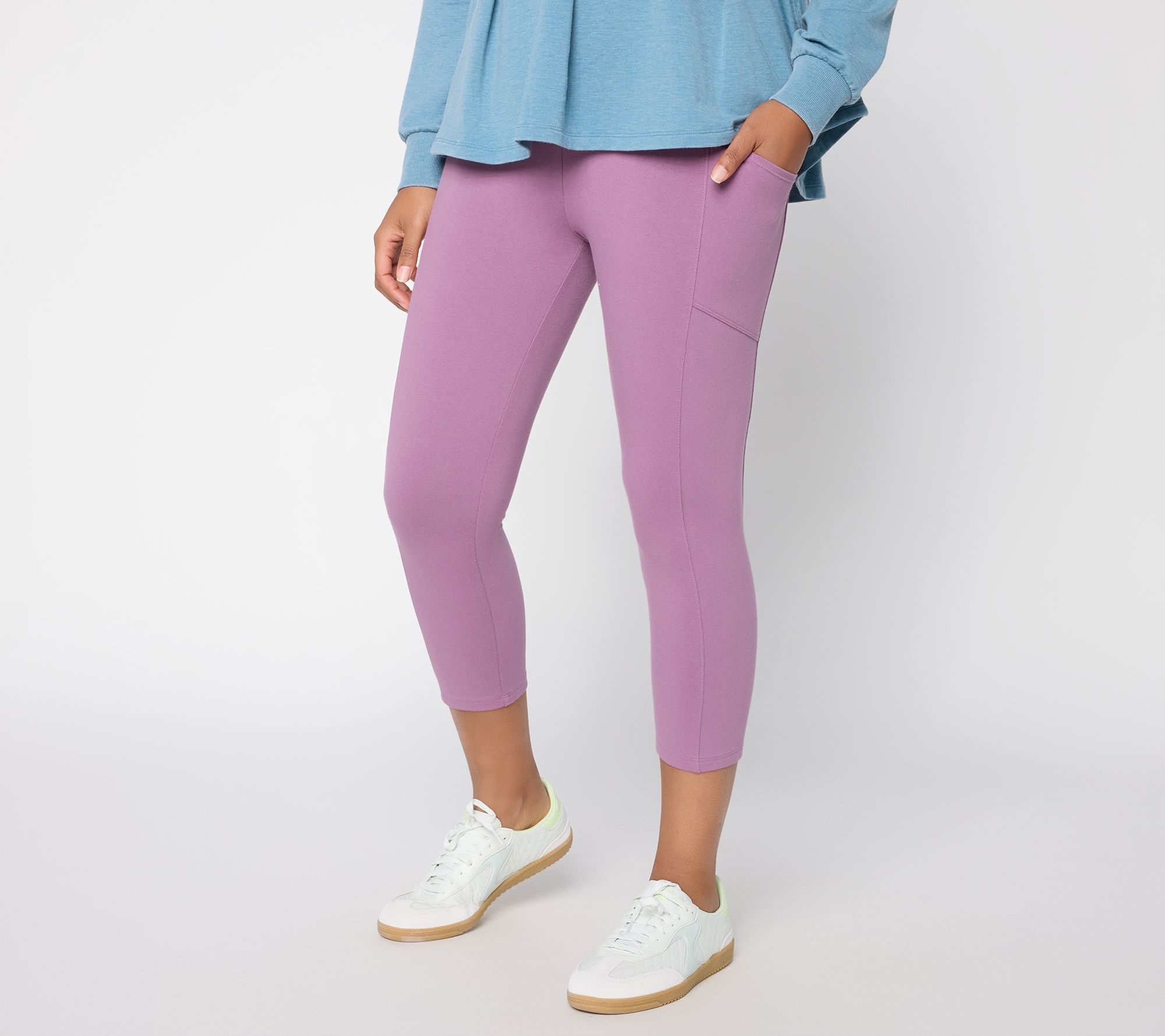 "As Is" LOGO Layers by Lori Goldstein Tall Cropped Legging with Pockets