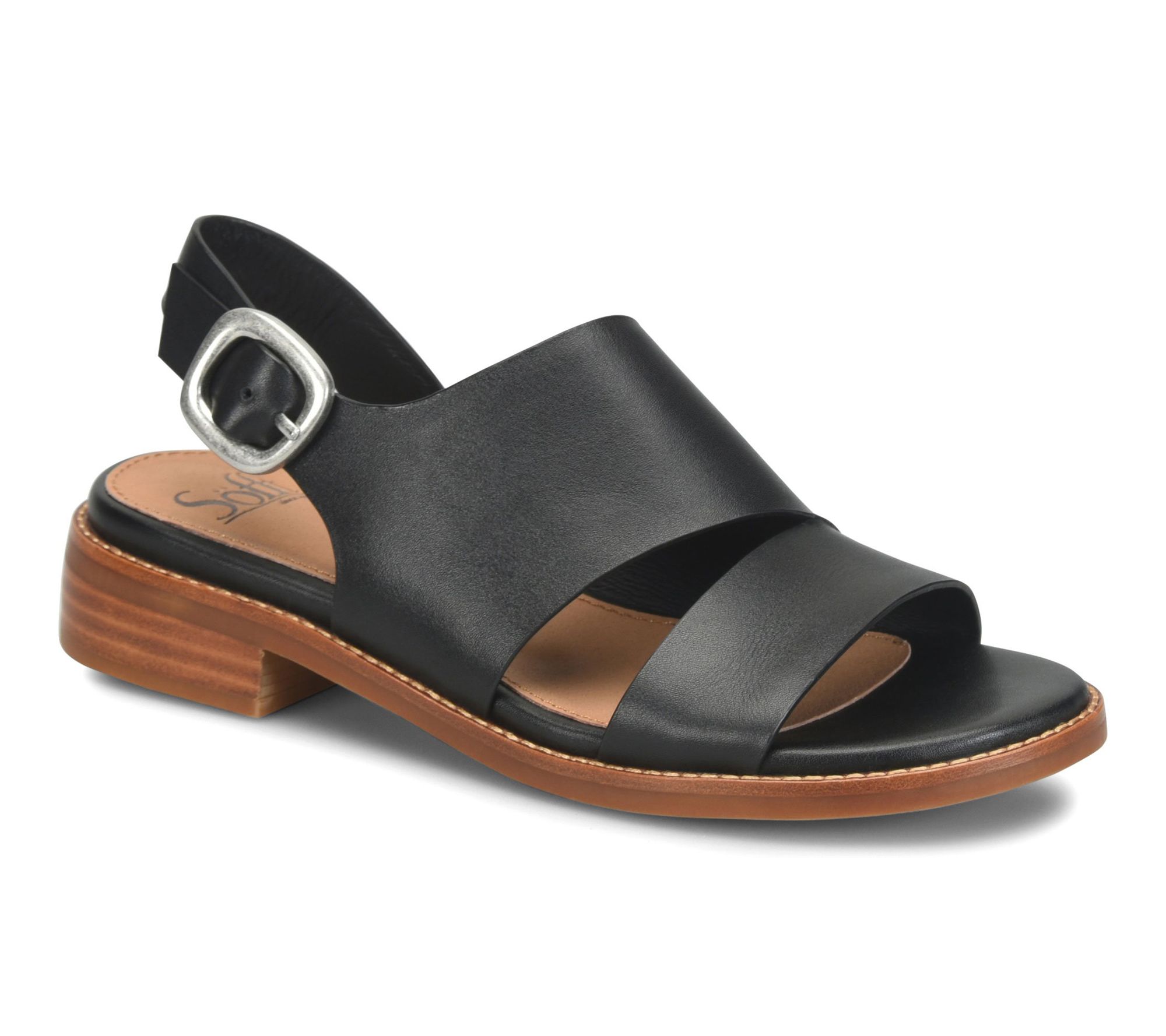 Sofft Leather Slingback Low Heel Sandal - Nivian
