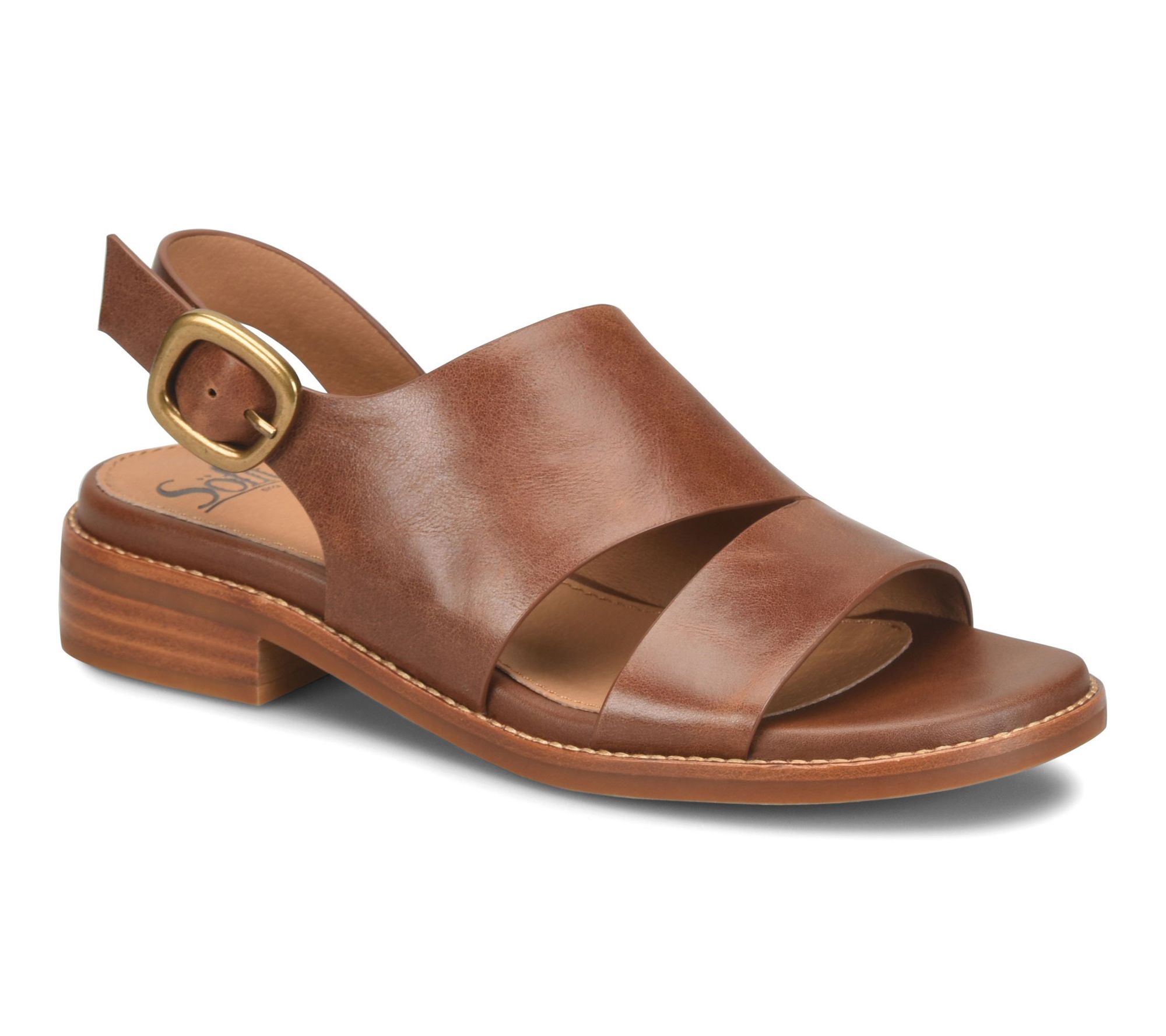 Sofft Leather Slingback Low Heel Sandal - Nivian