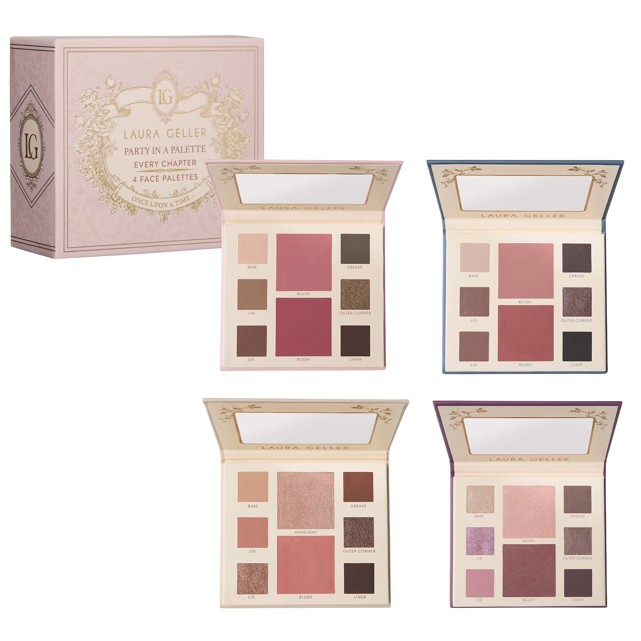 Laura Geller Party in a Palette Set of 4 Full Face Palettes
