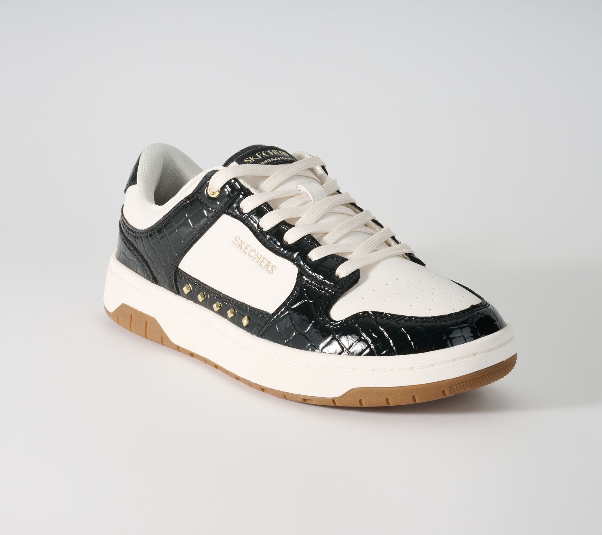 Skechers Patent Overlay Casual Sneakers - Benson Pace