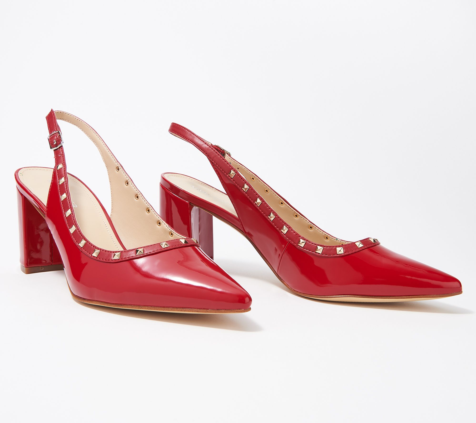 Marc Fisher Sling-Back Pumps with Studs - Carmon - QVC.com