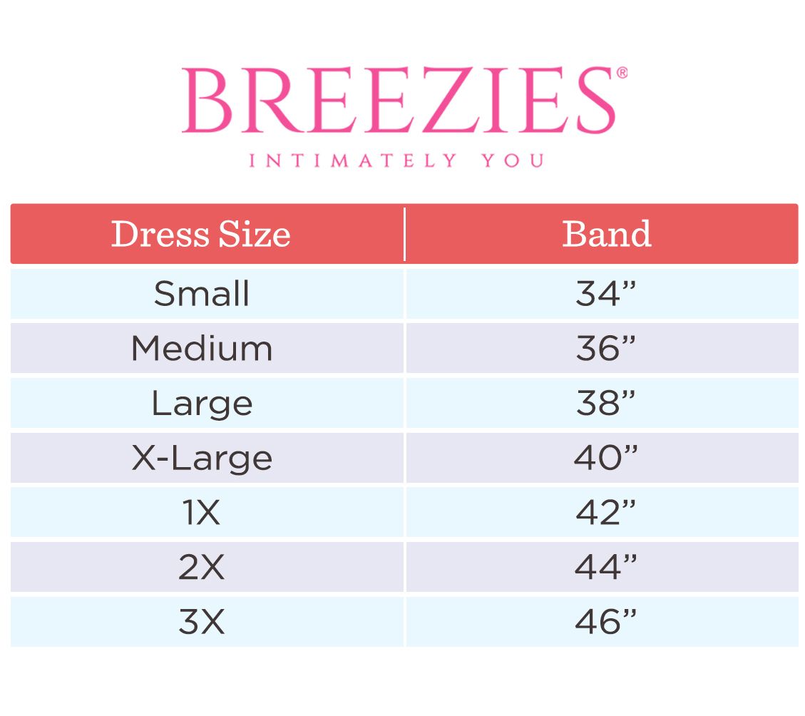 Breezies Size Chart