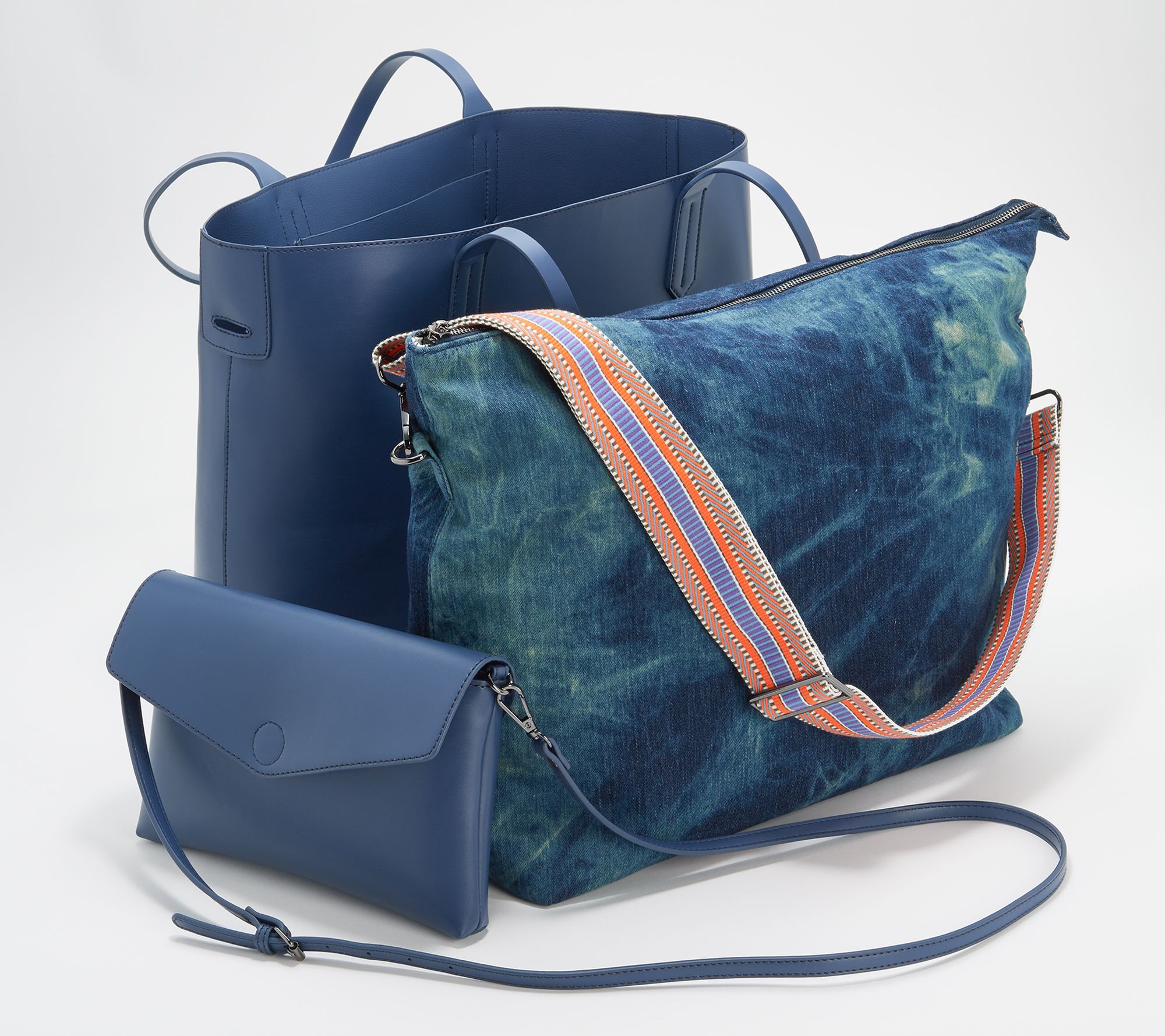 Faux Leather Carry All Nappy Bag - Stone Blue – Martha & Marmalade