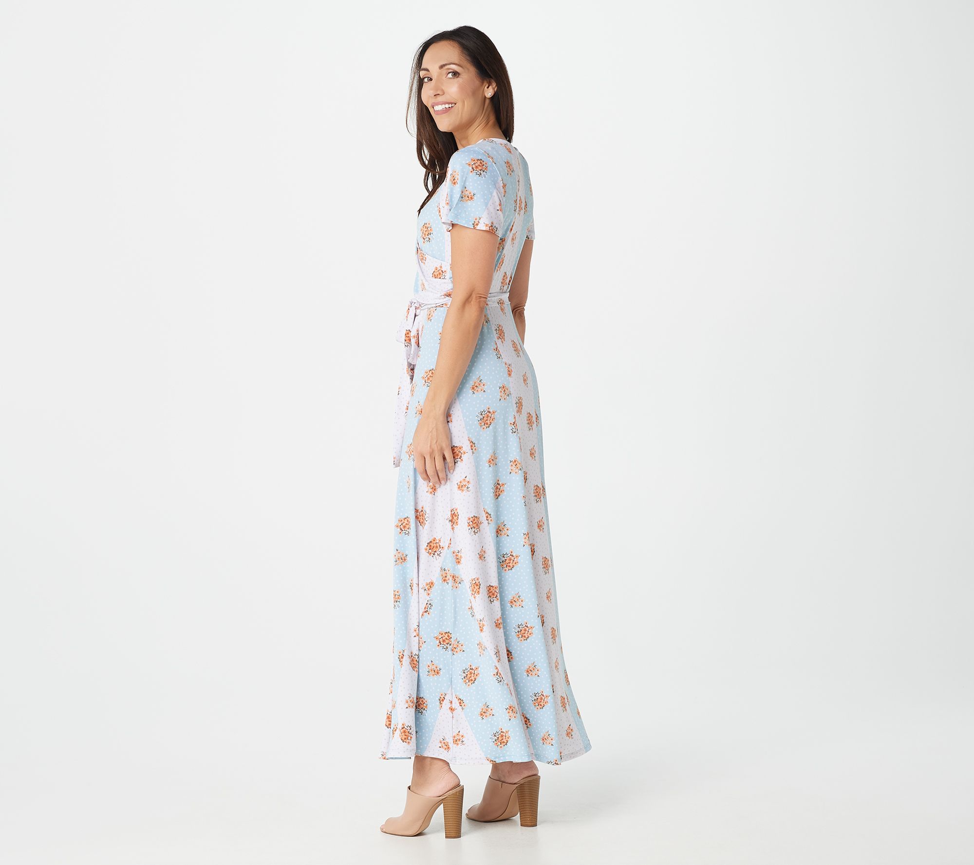 Belle Du Jour Juniors Flower-Stripe Printed Dress