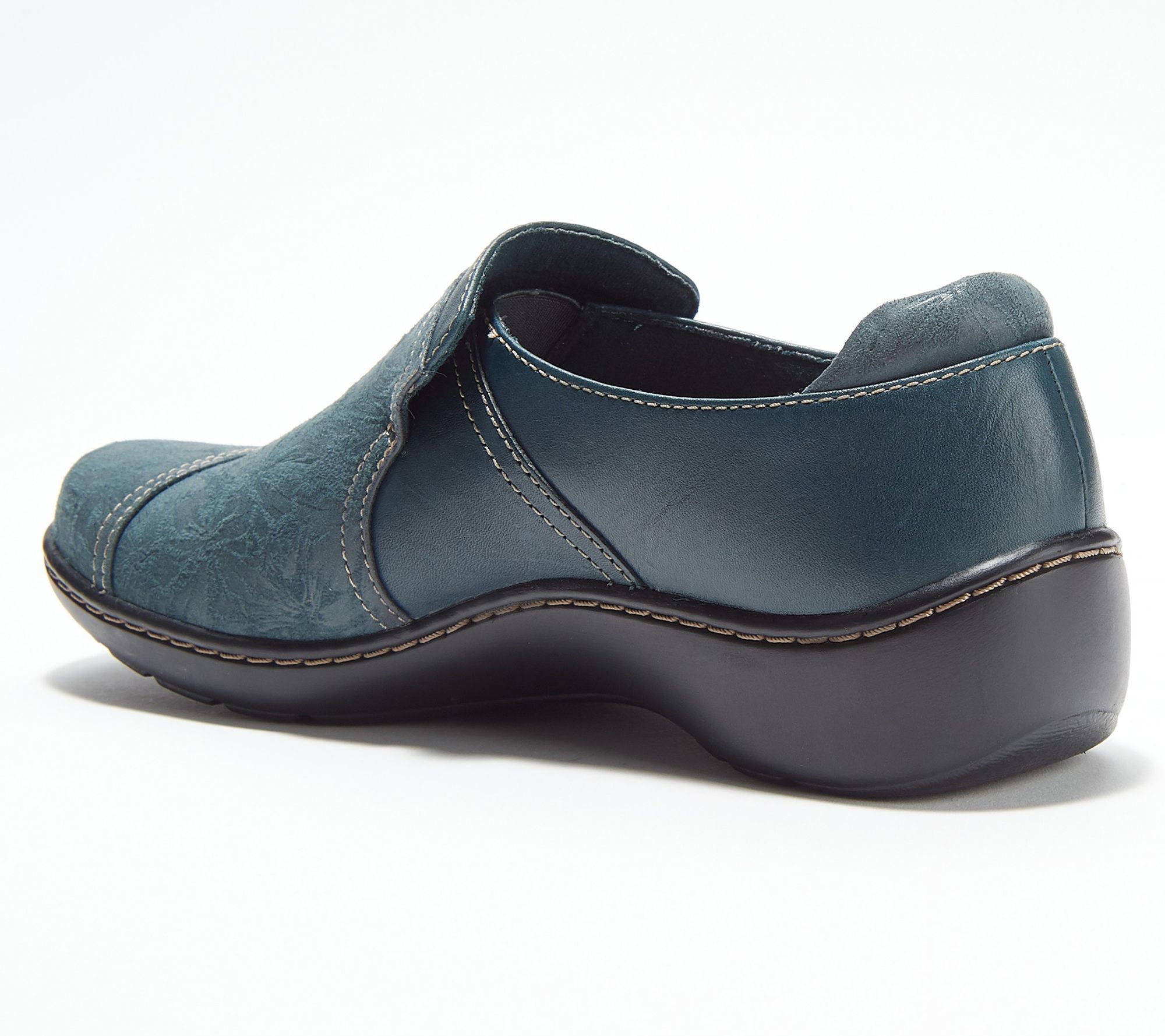 Clarks Collection Leather Slip-On Shoes - Cora Poppy - QVC.com