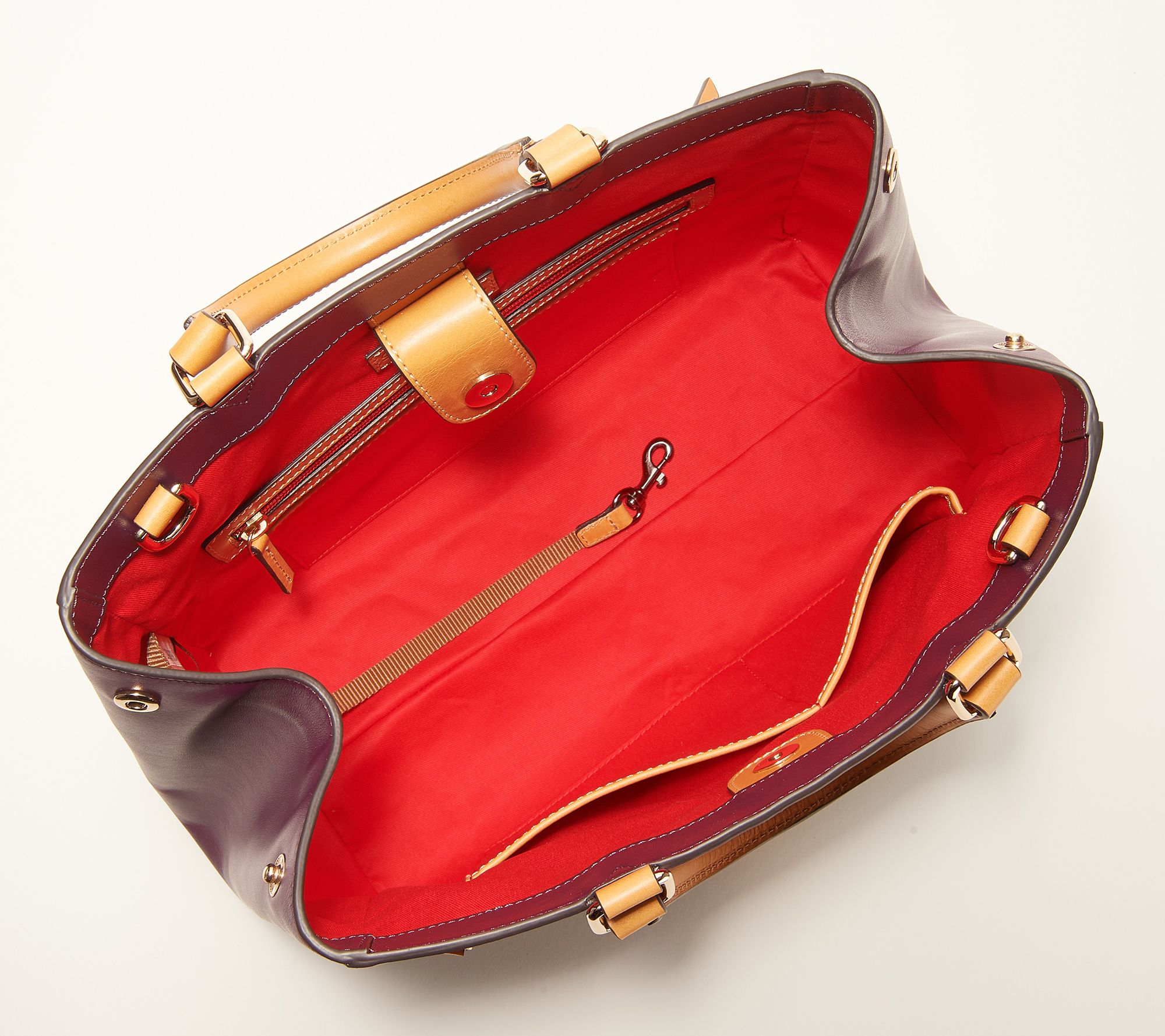 Dooney & Bourke Smooth Leather Zip Satchel