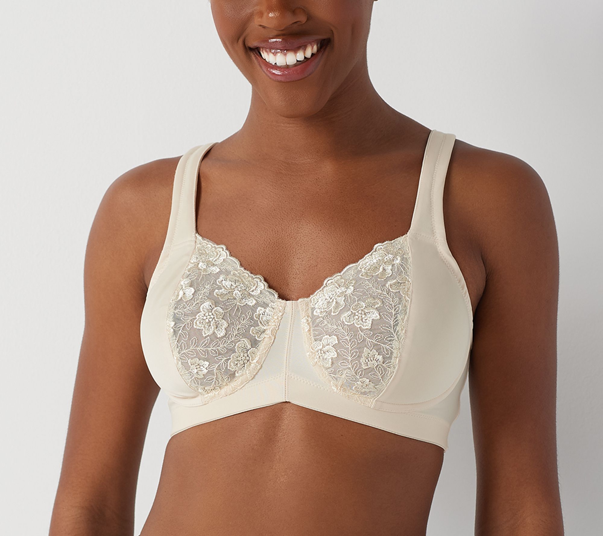 As Is Breezies Lace Eclipse Wirefree Support Bra 