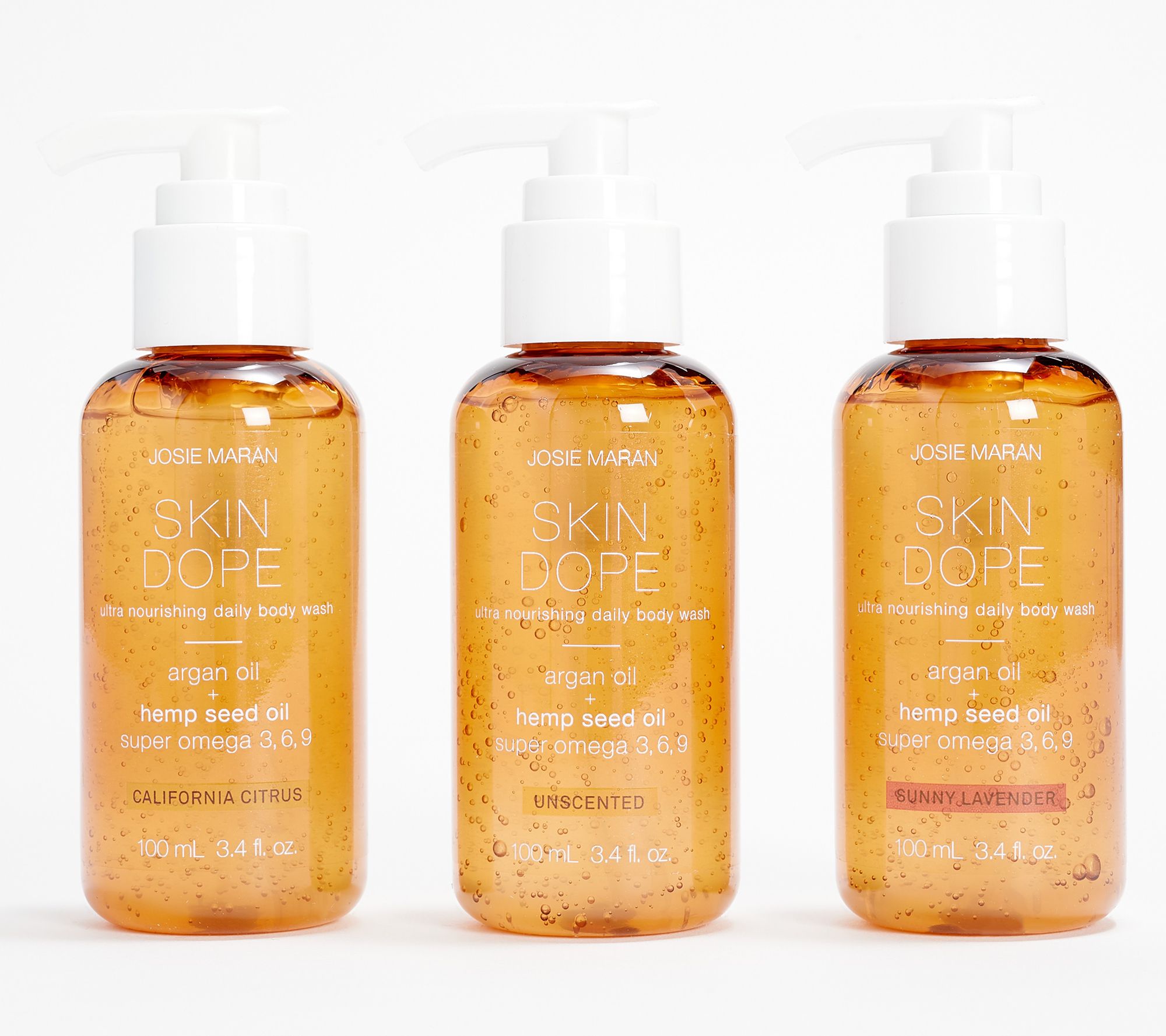 Josie Maran Argan & Hemp Hand & Body Cleanser Trio